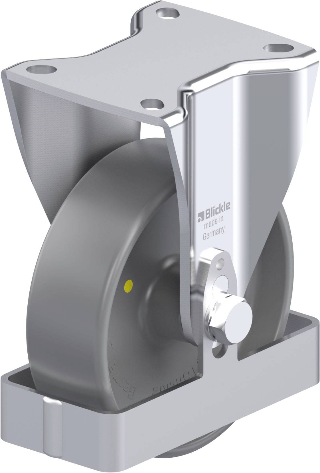 Blickle 939855 BH-PO 125G-1-ELS-FS Stahlblech-Bockrolle Rad-Durchmesser: 125mm Tragfähigkeit (max.): 300kg 1St.