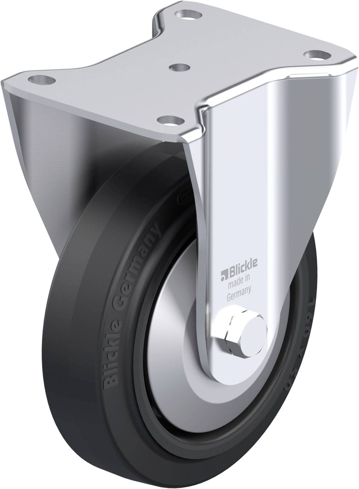 Blickle 851427 BH-POEV 160XR-FA Stahlblech-Bockrolle Rad-Durchmesser: 160mm Tragfähigkeit (max.): 400kg 1St.