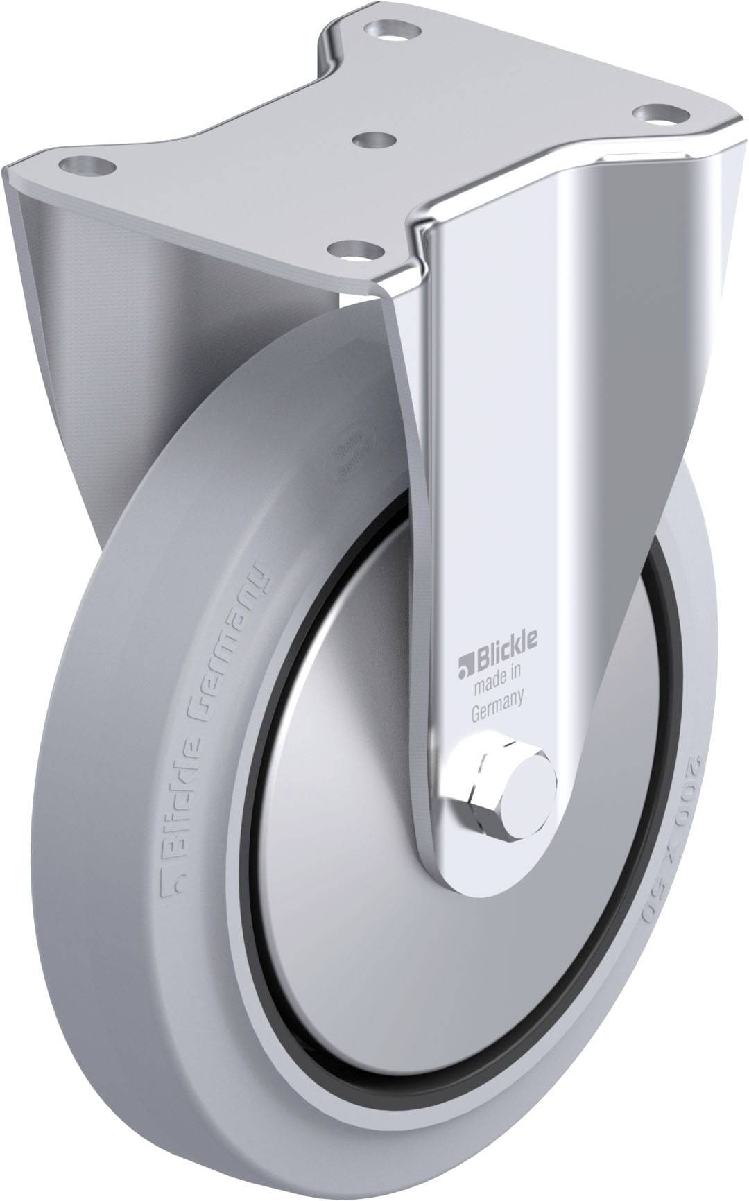 Blickle 851449 BH-POEV 200KAD-SG-FA Stahlblech-Bockrolle Rad-Durchmesser: 200mm Tragfähigkeit (max.): 500kg 1St.