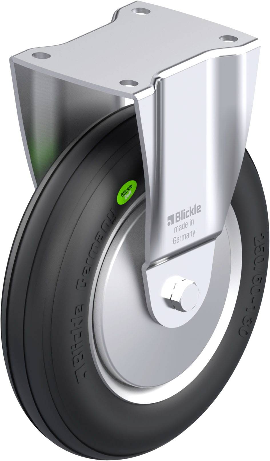 Blickle 849925 BH-VW 252R-FA Stahlblech-Bockrolle Rad-Durchmesser: 250mm Tragfähigkeit (max.): 160kg 1St.