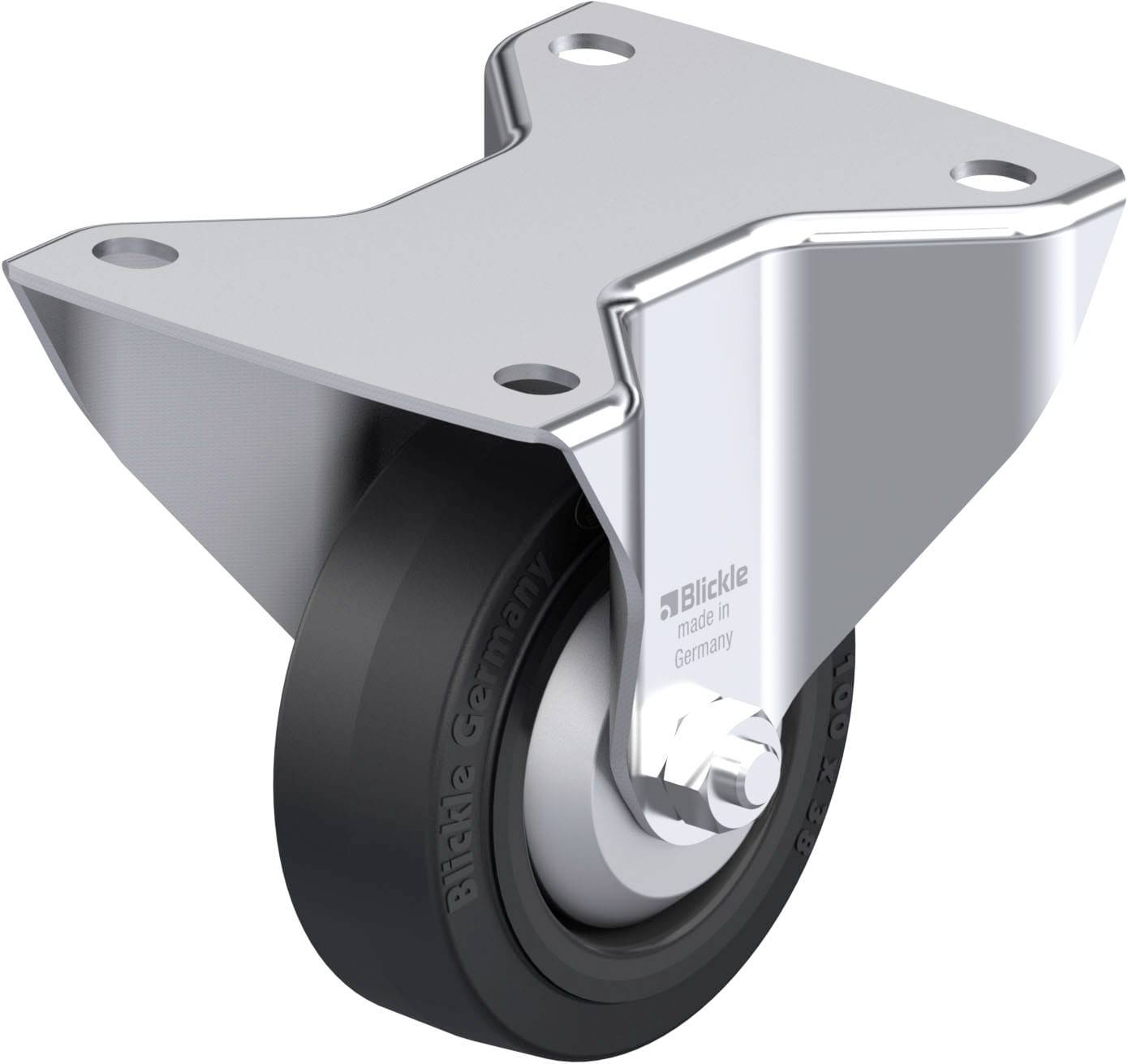 Blickle 851401 BK-POEV 100KAD-3-FA Stahlblech-Bockrolle Rad-Durchmesser: 100mm Tragfähigkeit (max.): 200kg 1St.