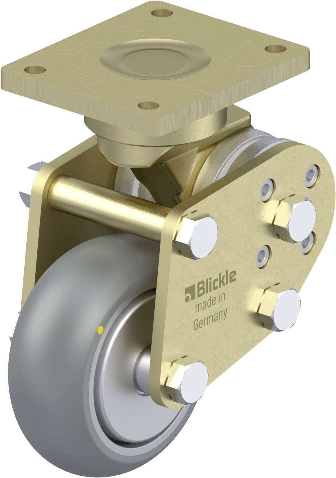 Blickle 937369 BPFE-ALTH 101K-AS-FA-CO Schwerlast-Bockrolle Rad-Durchmesser: 100mm Tragfähigkeit (max.): 350kg 1St.