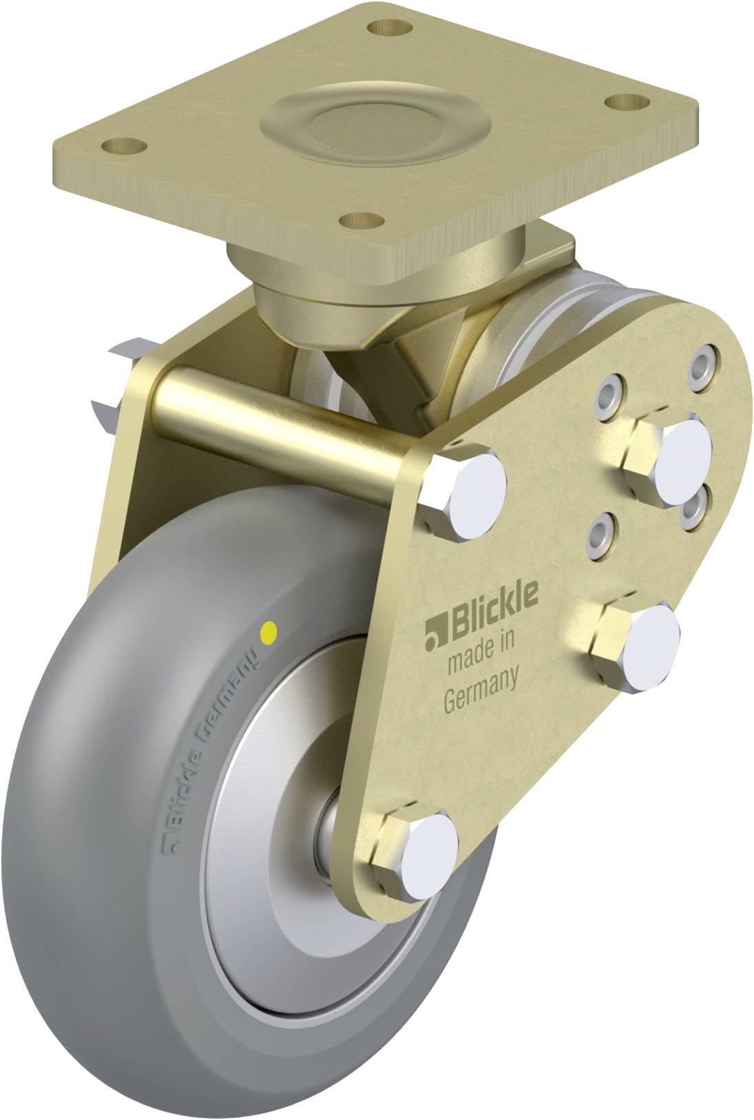 Blickle 937371 BPFE-ALTH 125K-AS-FA-CO Schwerlast-Bockrolle Rad-Durchmesser: 125mm Tragfähigkeit (max.): 350kg 1St.