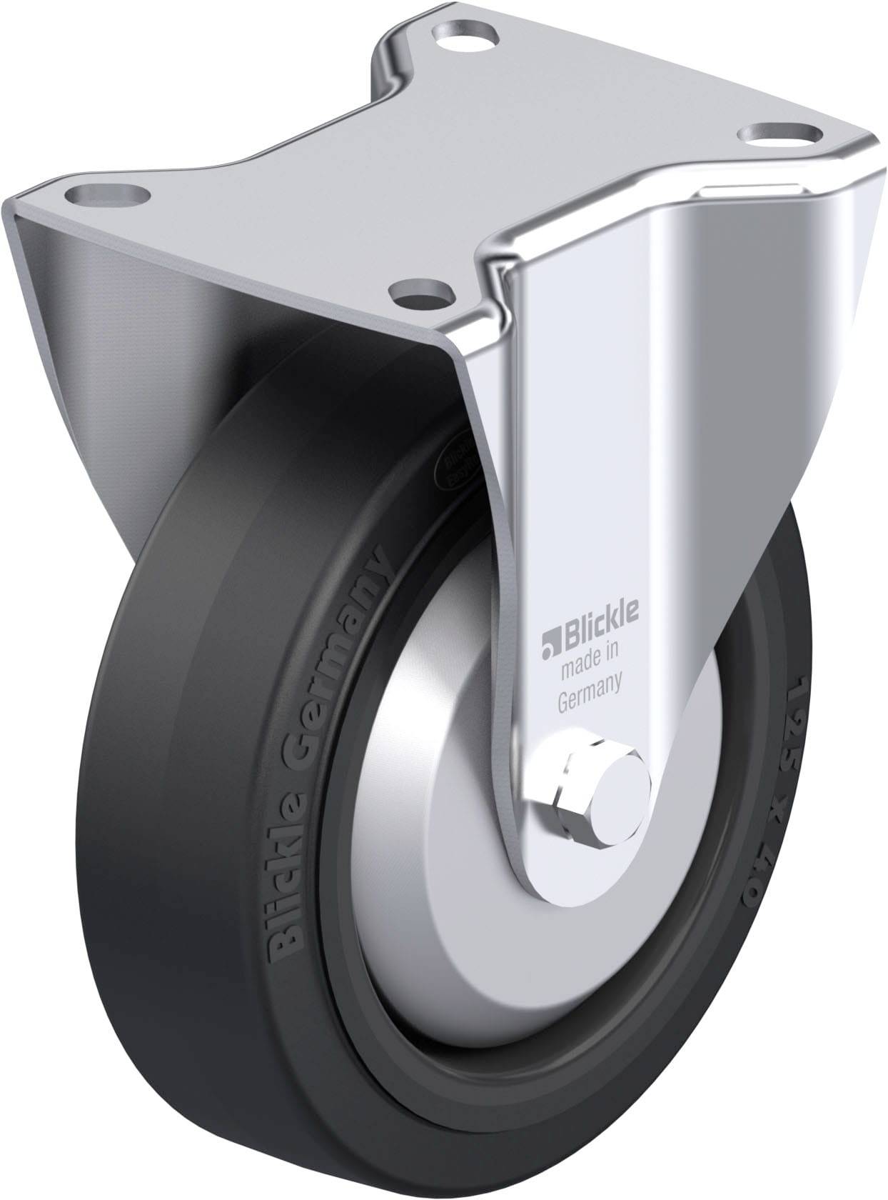 Blickle 850387 B-POEV 125XR-FA Stahlblech-Bockrolle Rad-Durchmesser: 125mm Tragfähigkeit (max.): 250kg 1St.