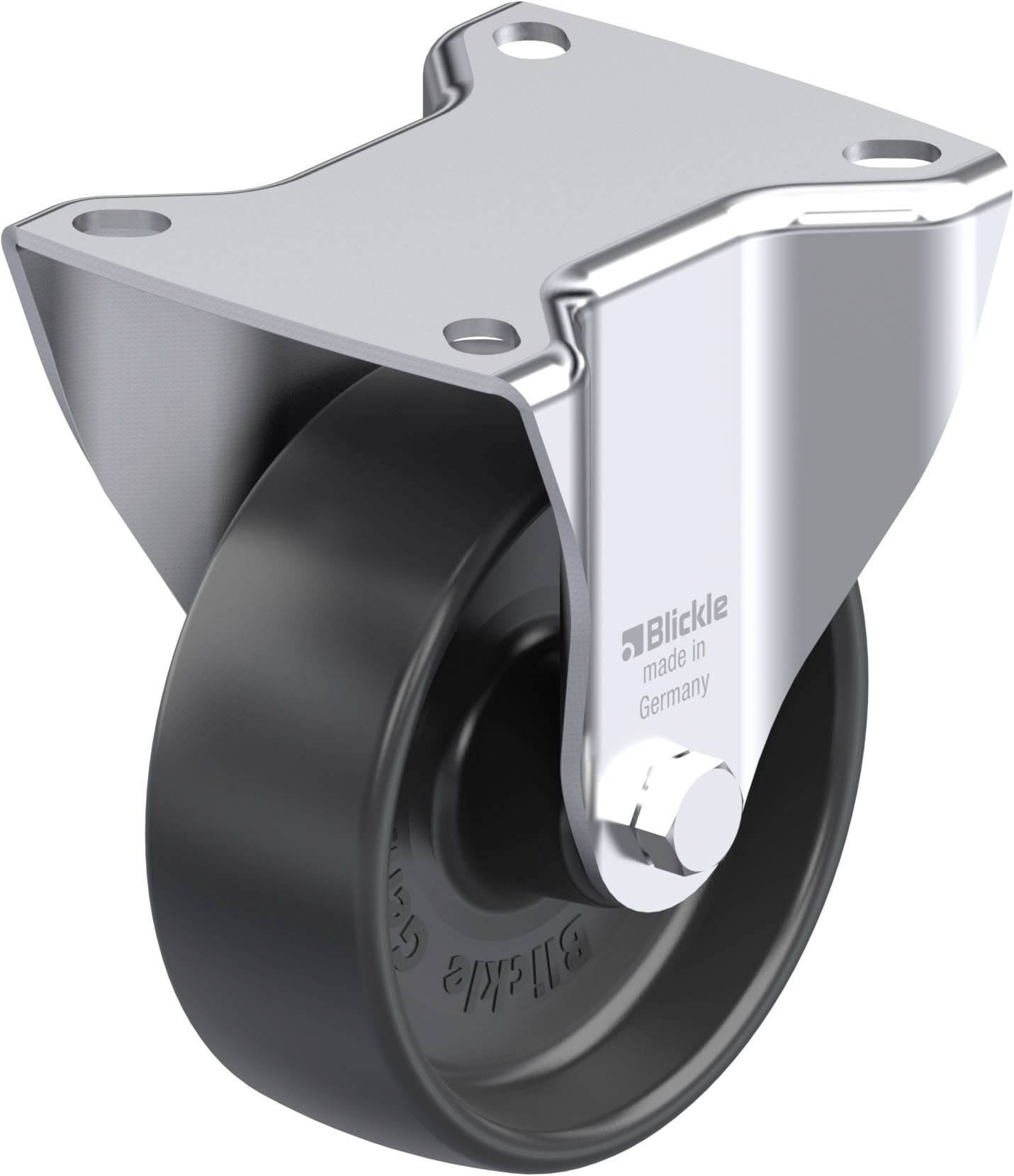 Blickle 289280 B-PP 100G Stahlblech-Bockrolle Rad-Durchmesser: 100mm Tragfähigkeit (max.): 160kg 1St.