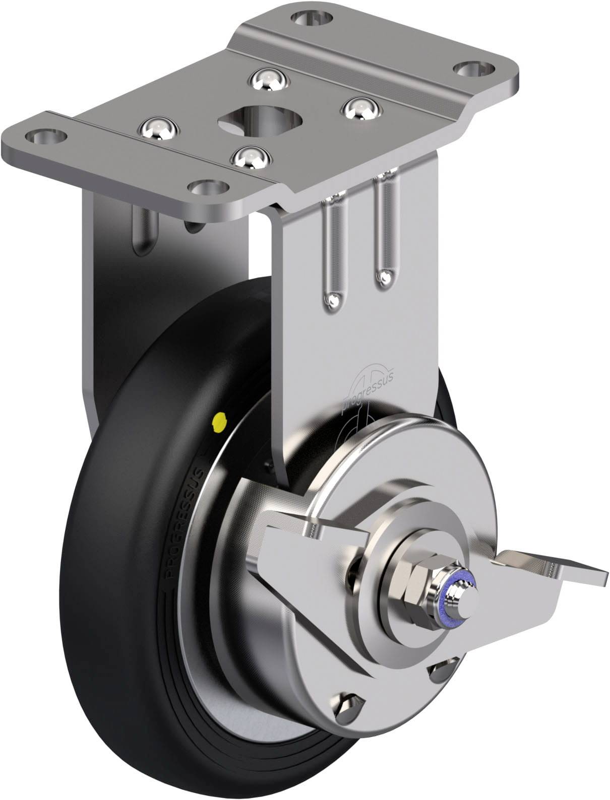 Blickle 949347 BPX-PGV 105XR-PG1-SRA-EL-FA Edelstahl-Bockrolle Rad-Durchmesser: 105mm Tragfähigkeit (max.): 120kg 1St.