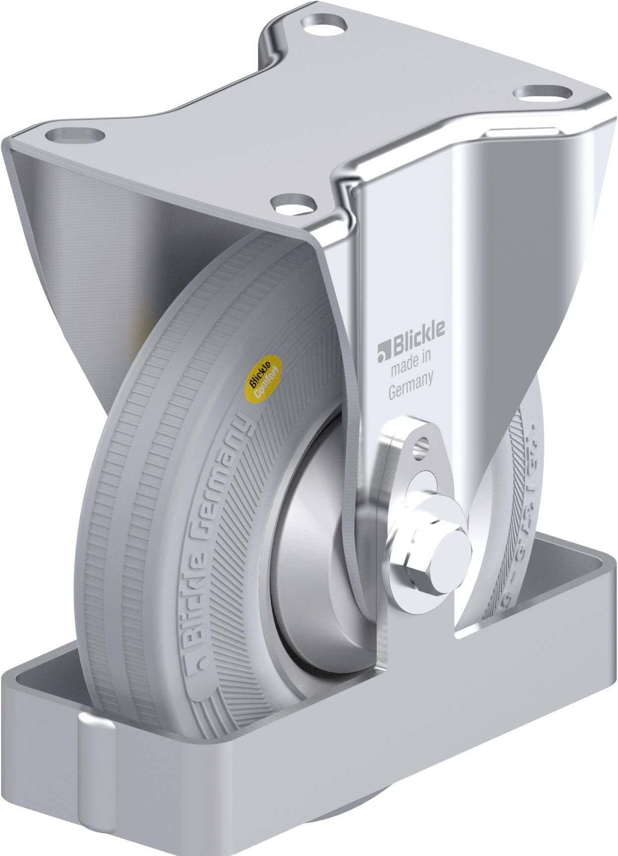 Blickle 938355 B-RD 125R-VLI-FA-FS Stahlblech-Bockrolle Rad-Durchmesser: 125mm Tragfähigkeit (max.): 120kg 1St.