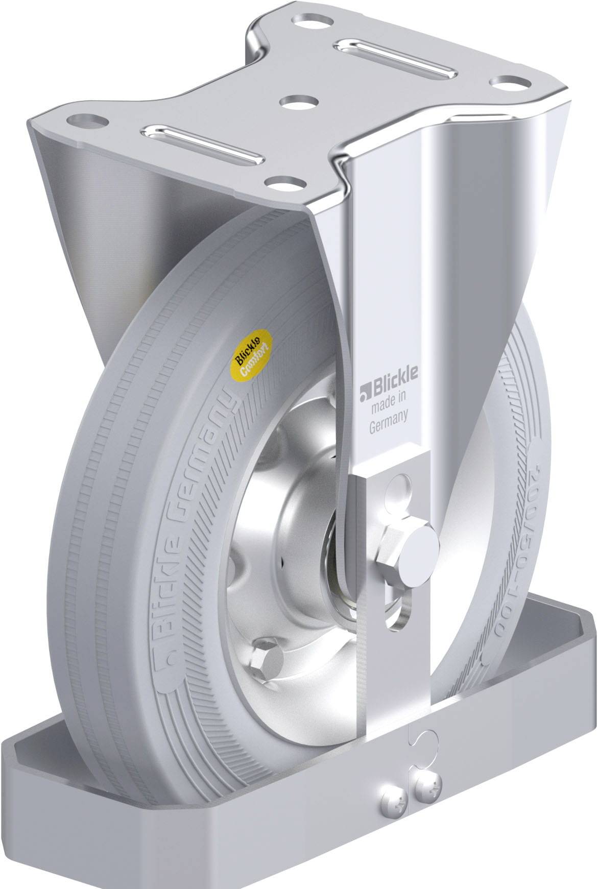 Blickle 938369 B-RD 200K-VLI-FS Stahlblech-Bockrolle Rad-Durchmesser: 200mm Tragfähigkeit (max.): 350kg 1St.