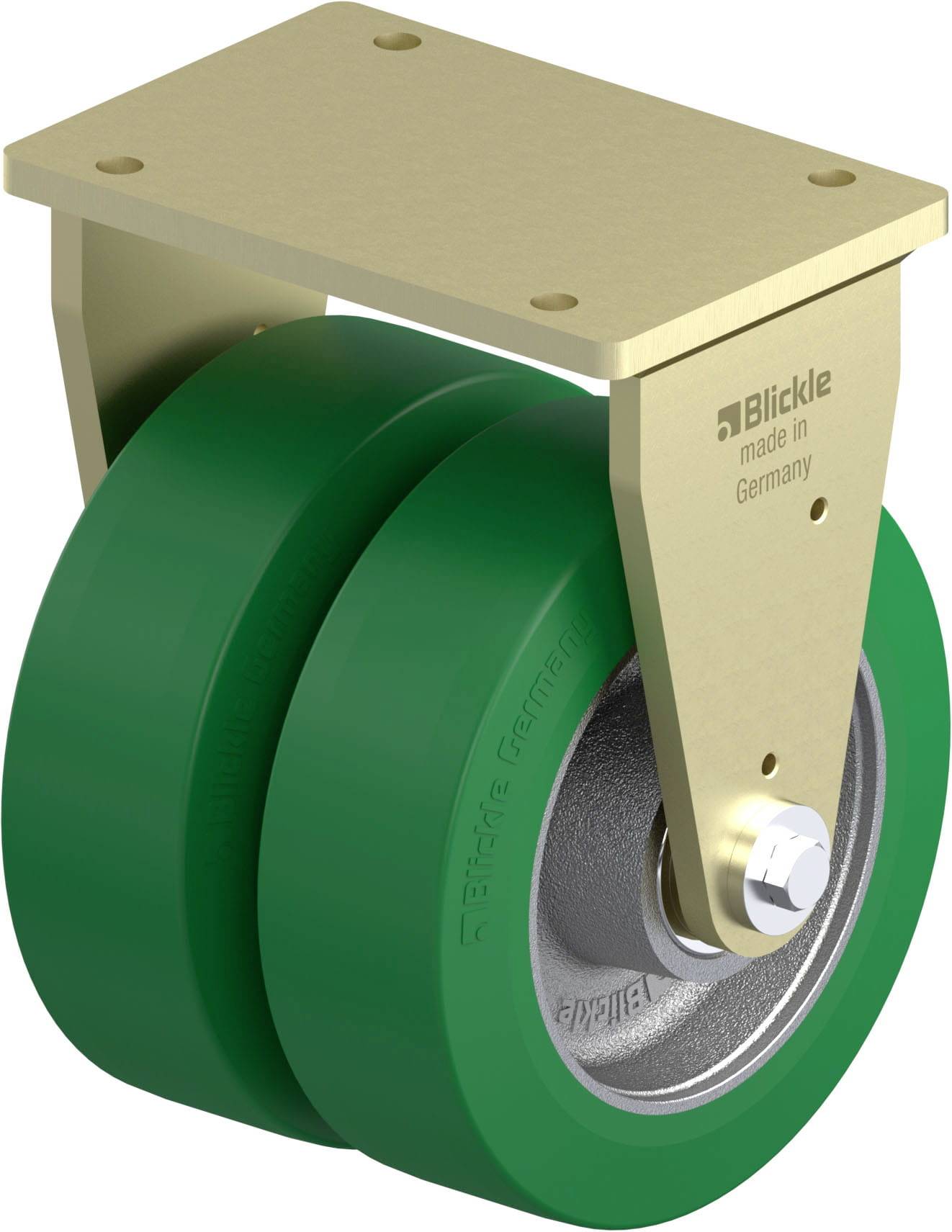 Blickle 925980 BSD-GST 304K Schwerlast-Doppel-Bockrolle Rad-Durchmesser: 300mm Tragfähigkeit (max.): 4500kg 1St.