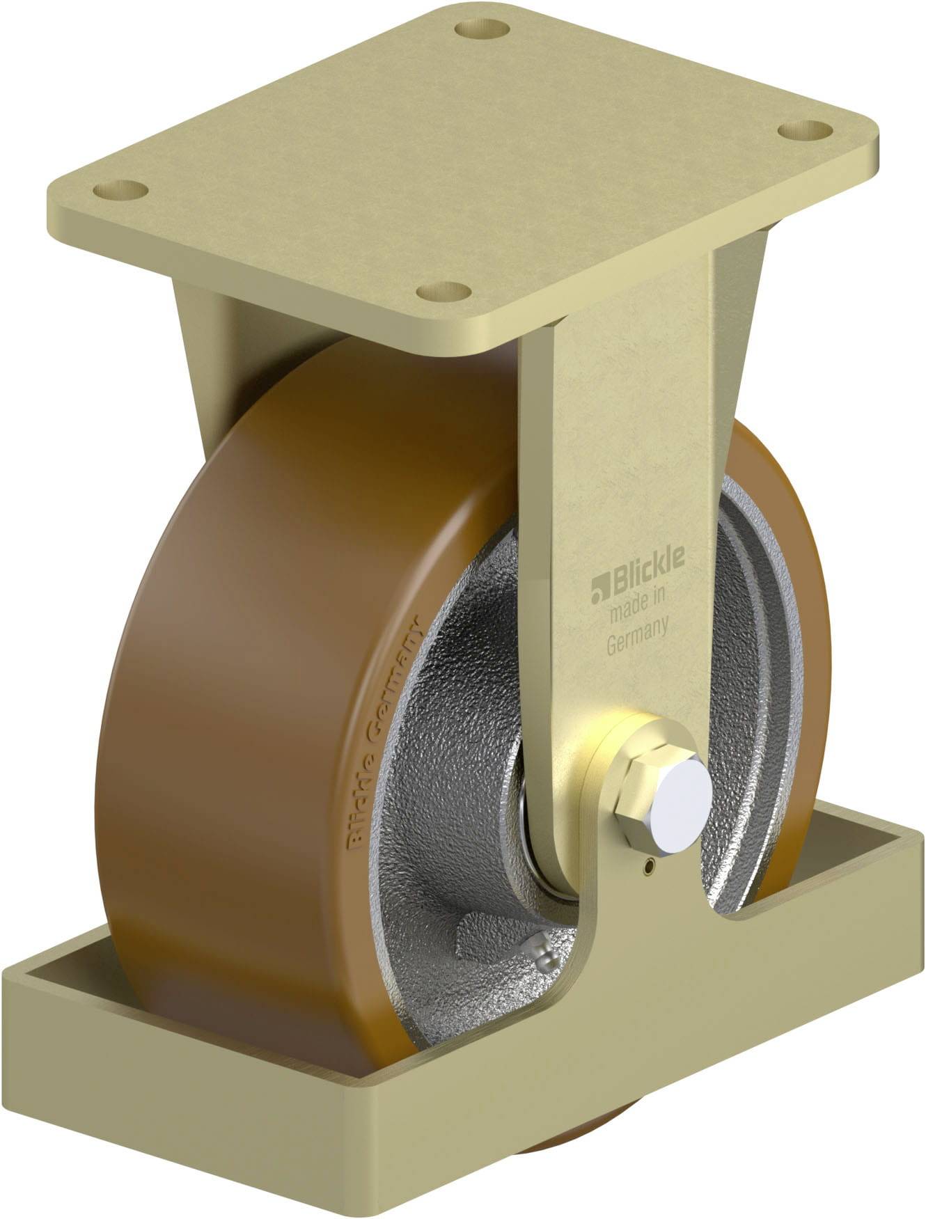 Blickle 926674 BS-GB 202K-FS Schwerlast-Bockrolle Rad-Durchmesser: 200mm Tragfähigkeit (max.): 1600kg 1St.