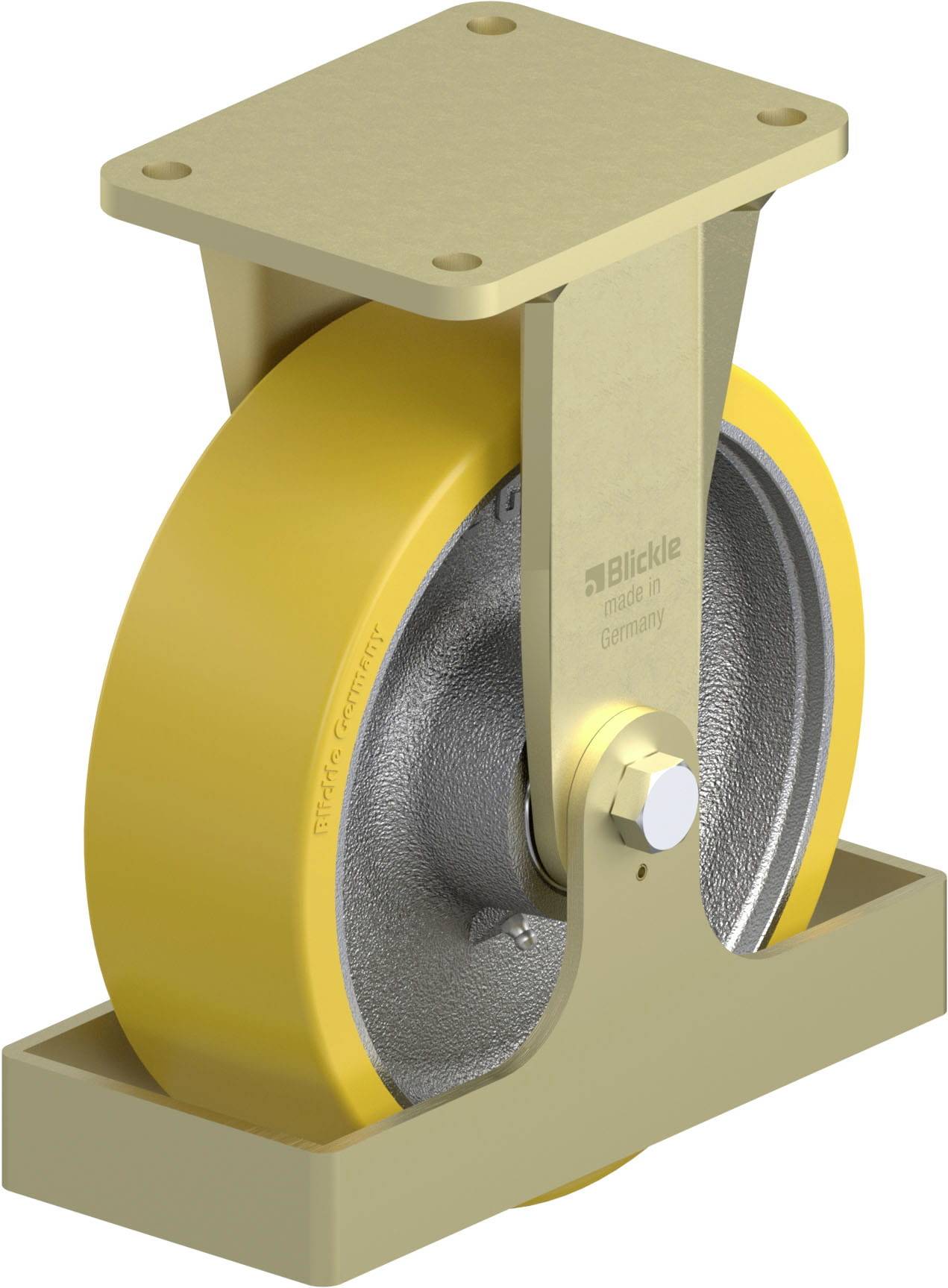 Blickle 885837 BS-GTH 252K-FS Schwerlast-Bockrolle Rad-Durchmesser: 250mm Tragfähigkeit (max.): 1800kg 1St.