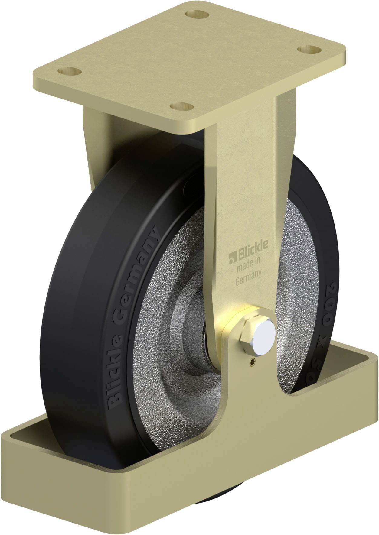 Blickle 938712 BS-SE 200K-FS Schwerlast-Bockrolle Rad-Durchmesser: 200mm Tragfähigkeit (max.): 600kg 1St.