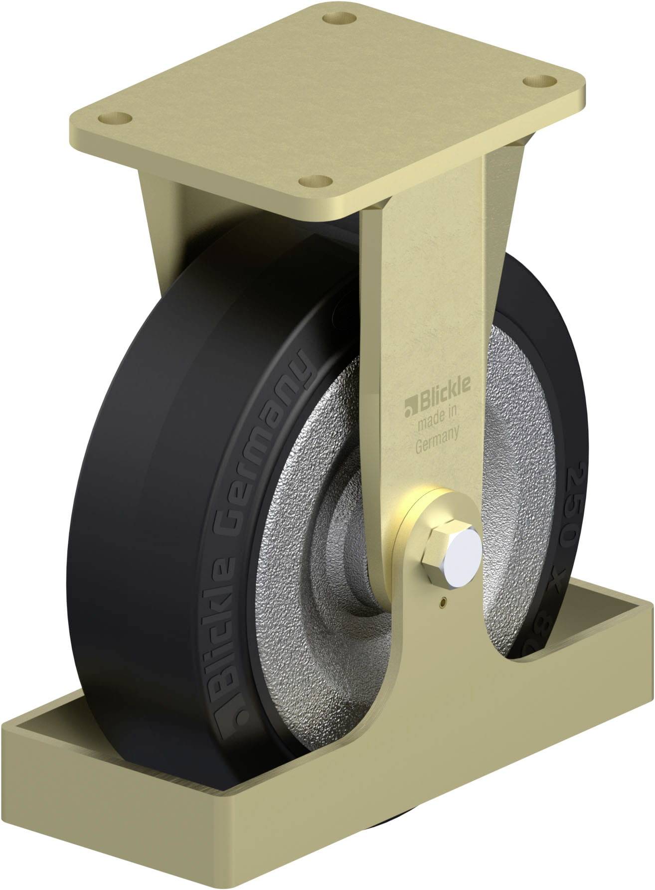 Blickle 909480 BS-SE 252K-FS Schwerlast-Bockrolle Rad-Durchmesser: 250mm Tragfähigkeit (max.): 1000kg 1St.