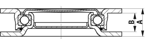 Blickle 952541 DK-LUH-3 Stahlblech-Drehkranz 1St.