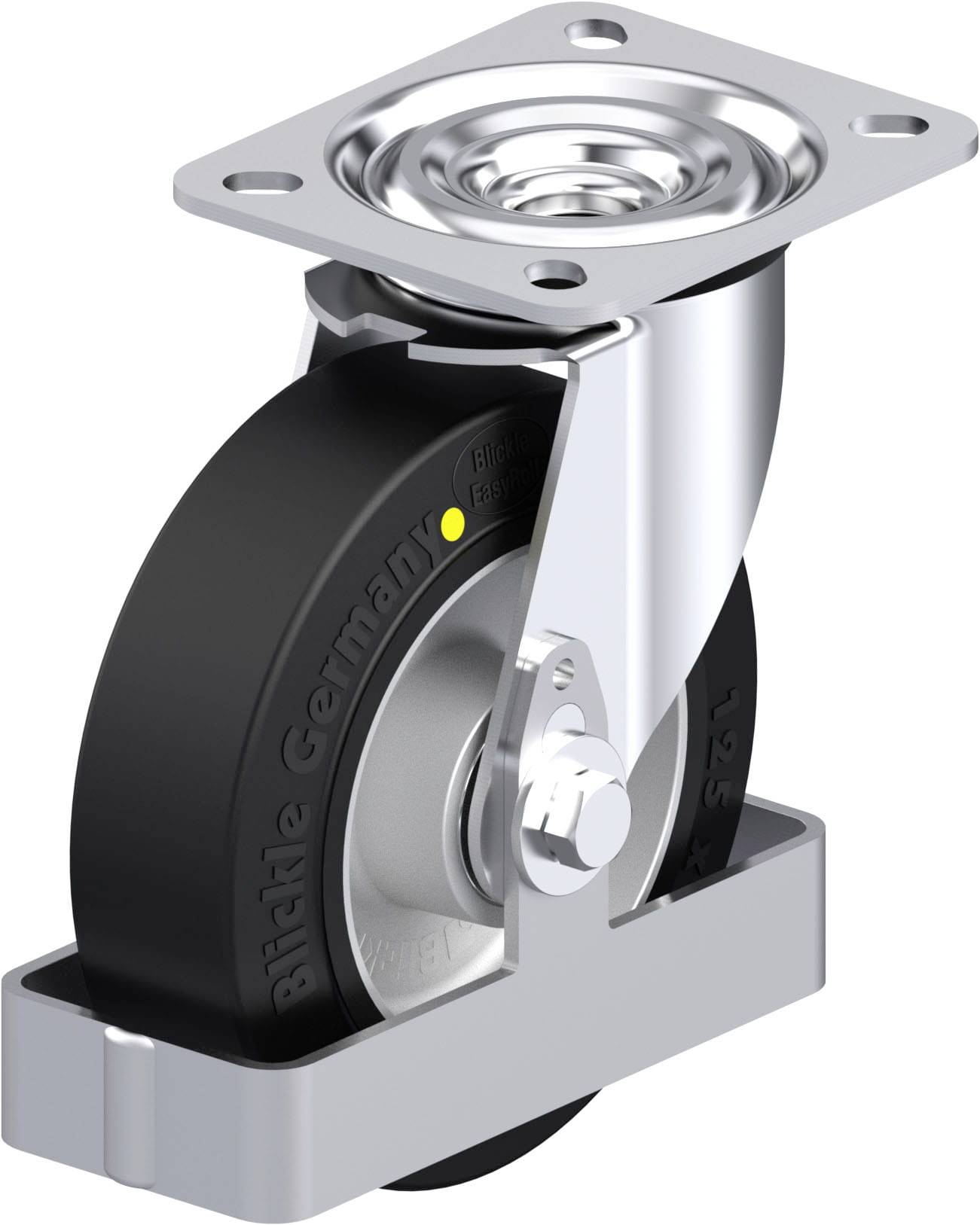 Blickle 921218 L-ALEV 125K-EL-FS Stahlblech-Lenkrolle Rad-Durchmesser: 125mm Tragfähigkeit (max.): 250kg 1St.