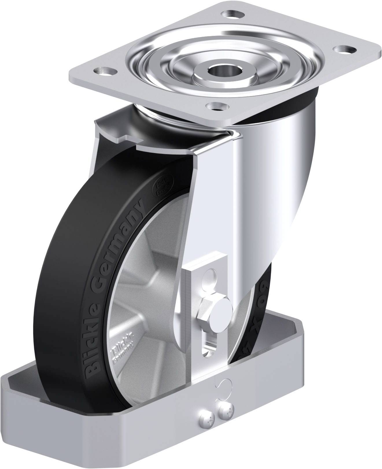 Blickle 906524 L-ALEV 161K-FS Stahlblech-Lenkrolle Rad-Durchmesser: 160mm Tragfähigkeit (max.): 300kg 1St.