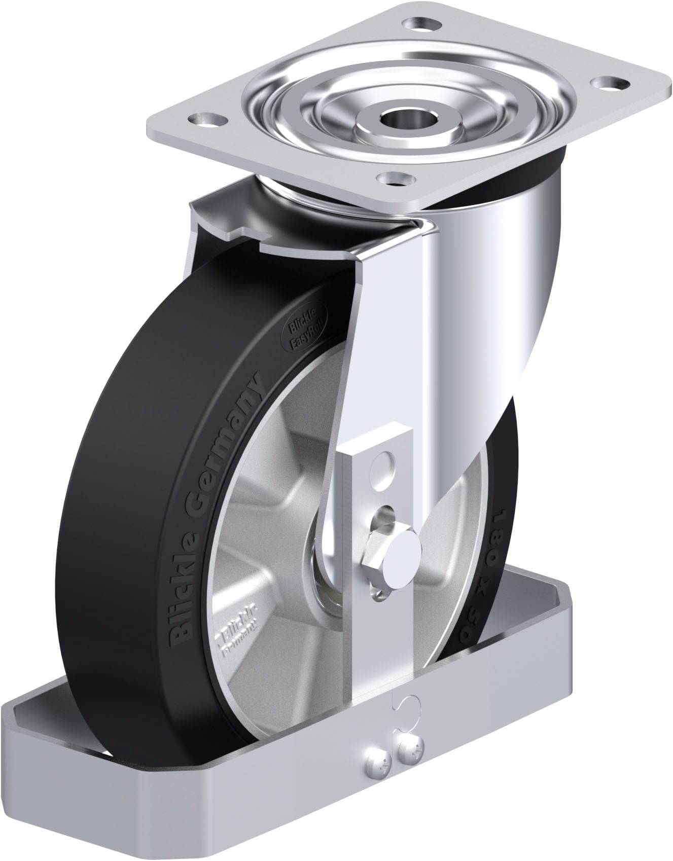 Blickle 938528 L-ALEV 180K-FS Stahlblech-Lenkrolle Rad-Durchmesser: 180mm Tragfähigkeit (max.): 400kg 1St.