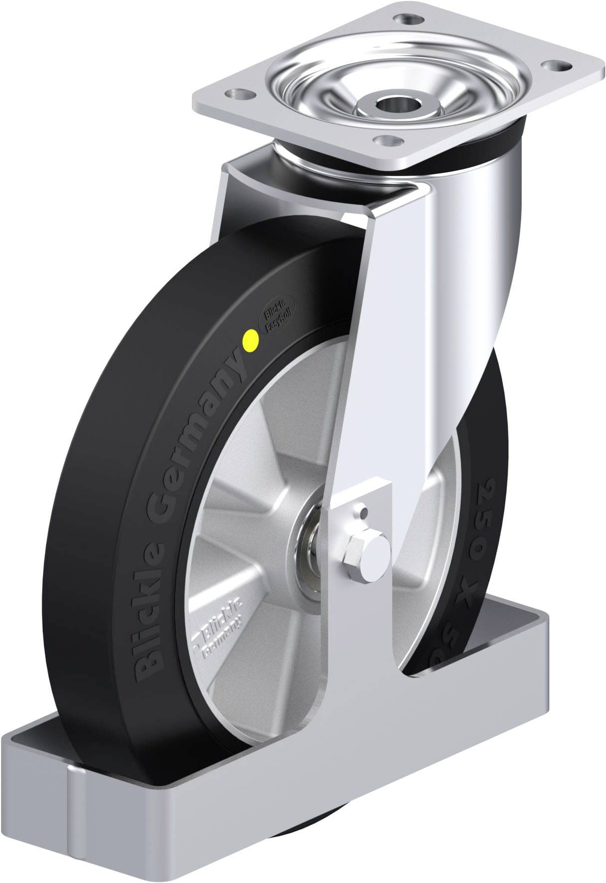 Blickle 938543 L-ALEV 250K-3-EL-FS Stahlblech-Lenkrolle Rad-Durchmesser: 250mm Tragfähigkeit (max.): 500kg 1St.