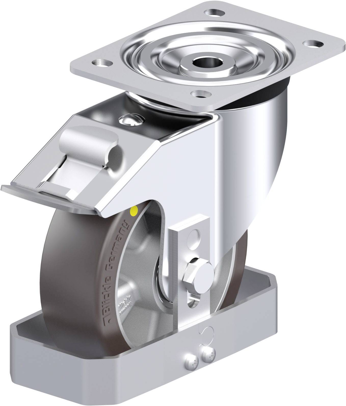 Blickle 939151 L-ALST 150K-FI-AS-FS Stahlblech-Lenkrolle Rad-Durchmesser: 150mm Tragfähigkeit (max.): 400kg 1St.