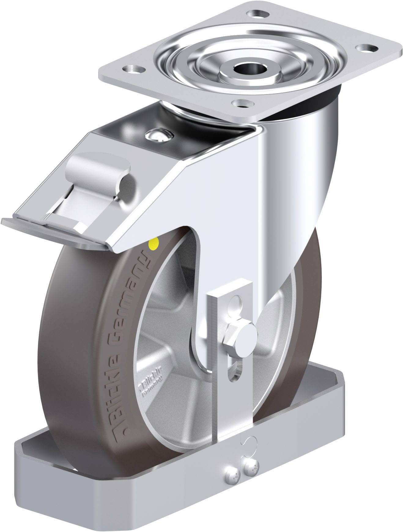 Blickle 886681 L-ALST 200K-FI-AS-FS Stahlblech-Lenkrolle Rad-Durchmesser: 200mm Tragfähigkeit (max.): 400kg 1St.