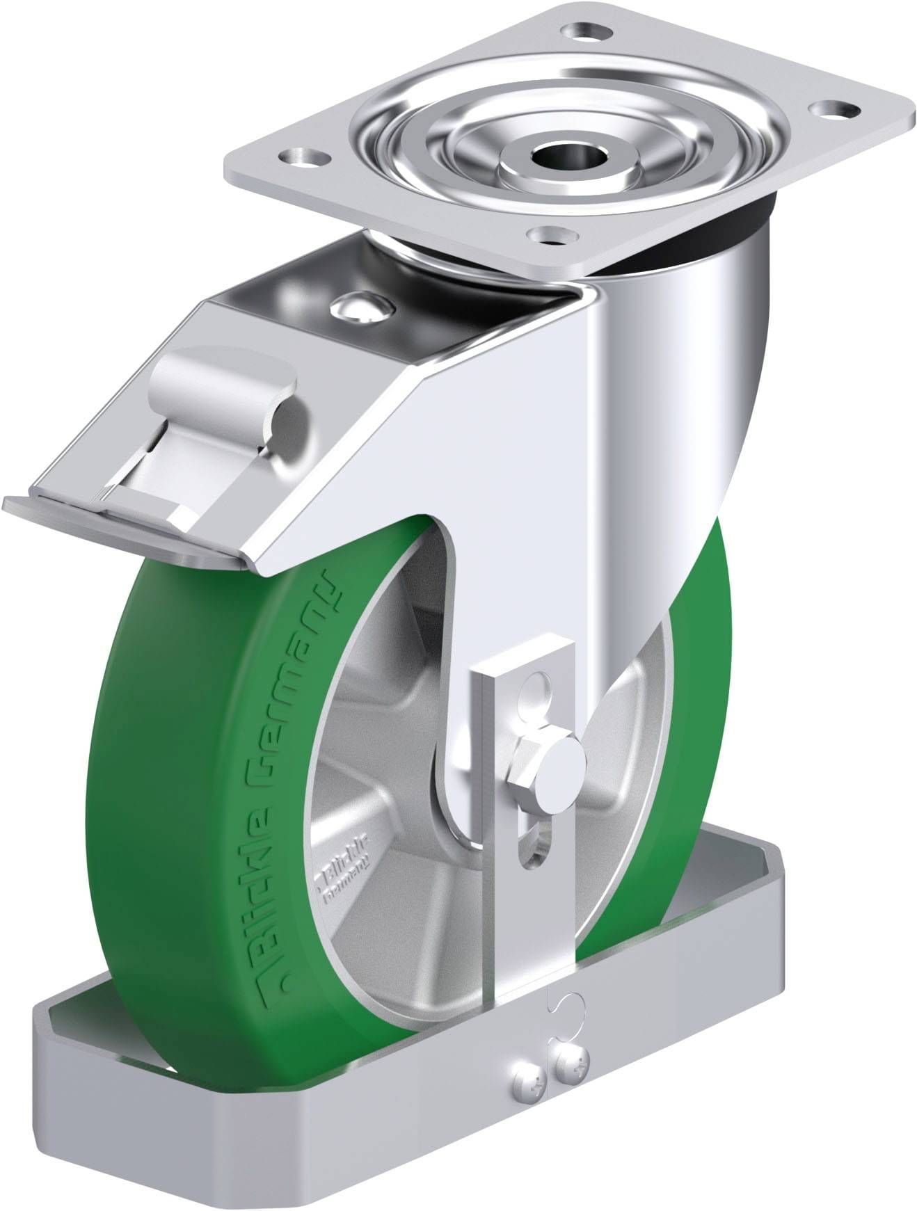 Blickle 855648 L-ALST 200K-FI-FS Stahlblech-Lenkrolle Rad-Durchmesser: 200mm Tragfähigkeit (max.): 400kg 1St.