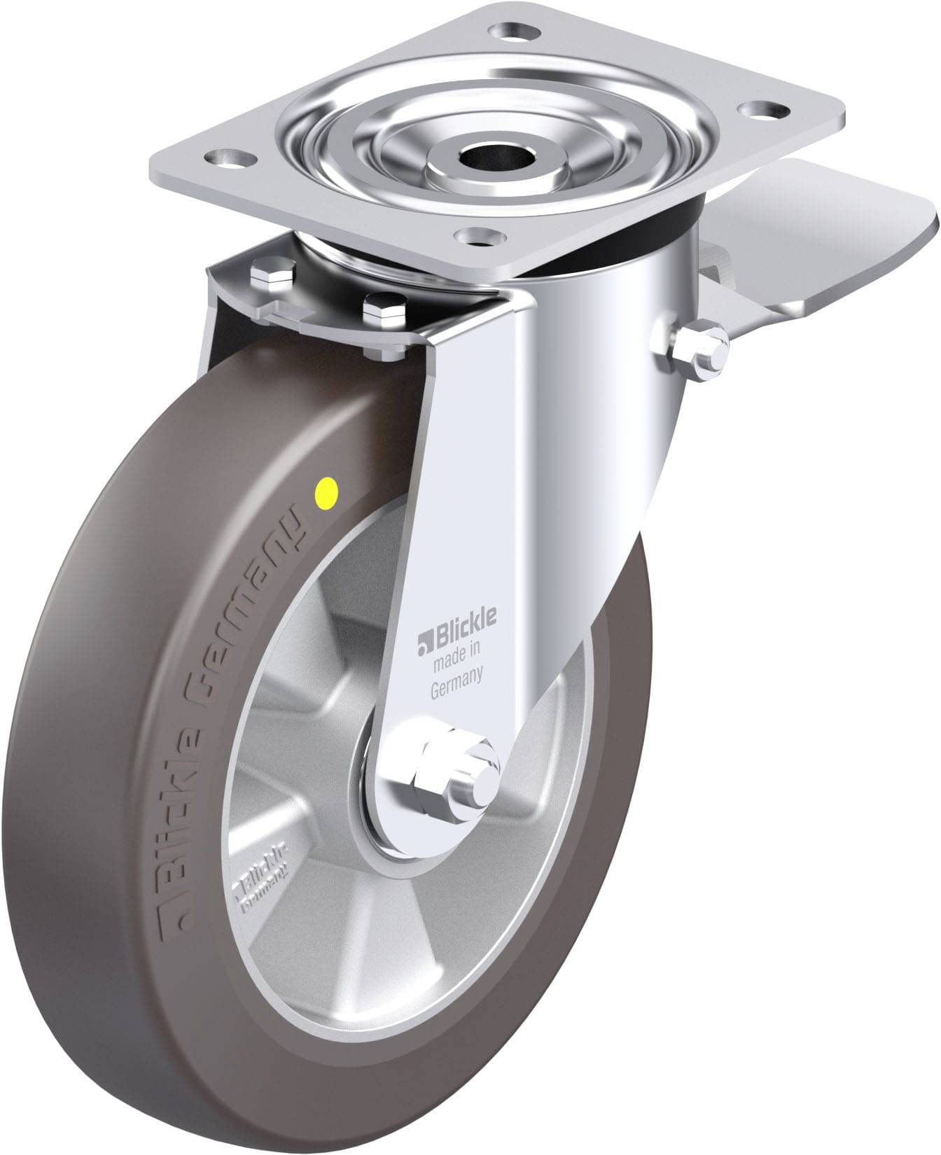 Blickle 936470 L-ALST 200K-ST-AS Stahlblech-Lenkrolle Rad-Durchmesser: 200mm Tragfähigkeit (max.): 400kg 1St.