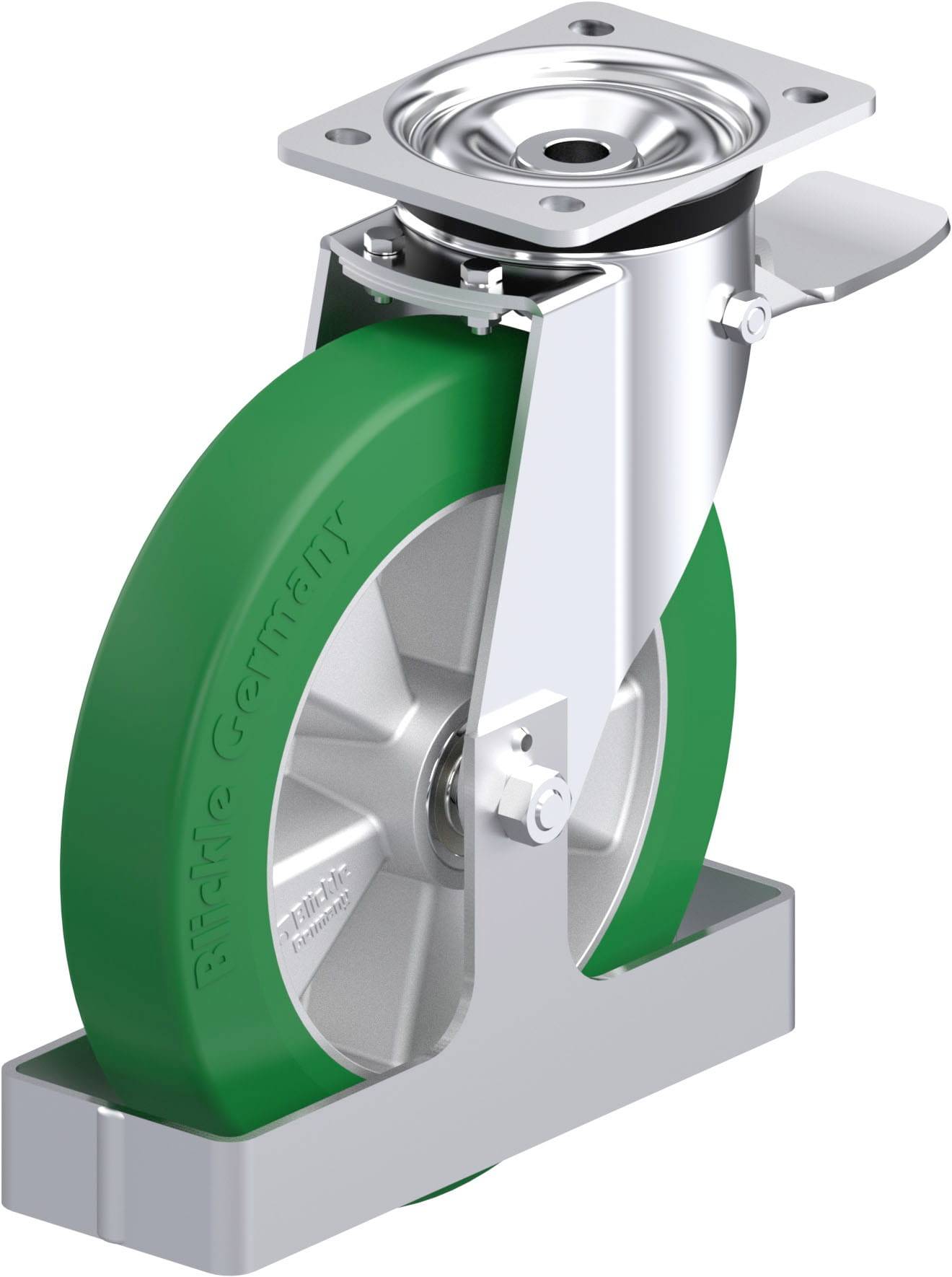 Blickle 884499 L-ALST 250K-3-ST-FS Stahlblech-Lenkrolle Rad-Durchmesser: 250mm Tragfähigkeit (max.): 500kg 1St.