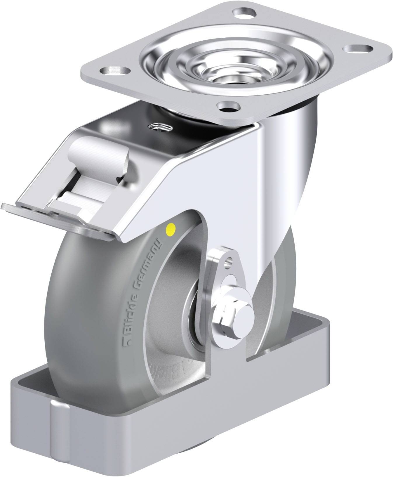 Blickle 939332 L-ALTH 125K-FI-AS-CO-FS Stahlblech-Lenkrolle Rad-Durchmesser: 125mm Tragfähigkeit (max.): 250kg 1St.