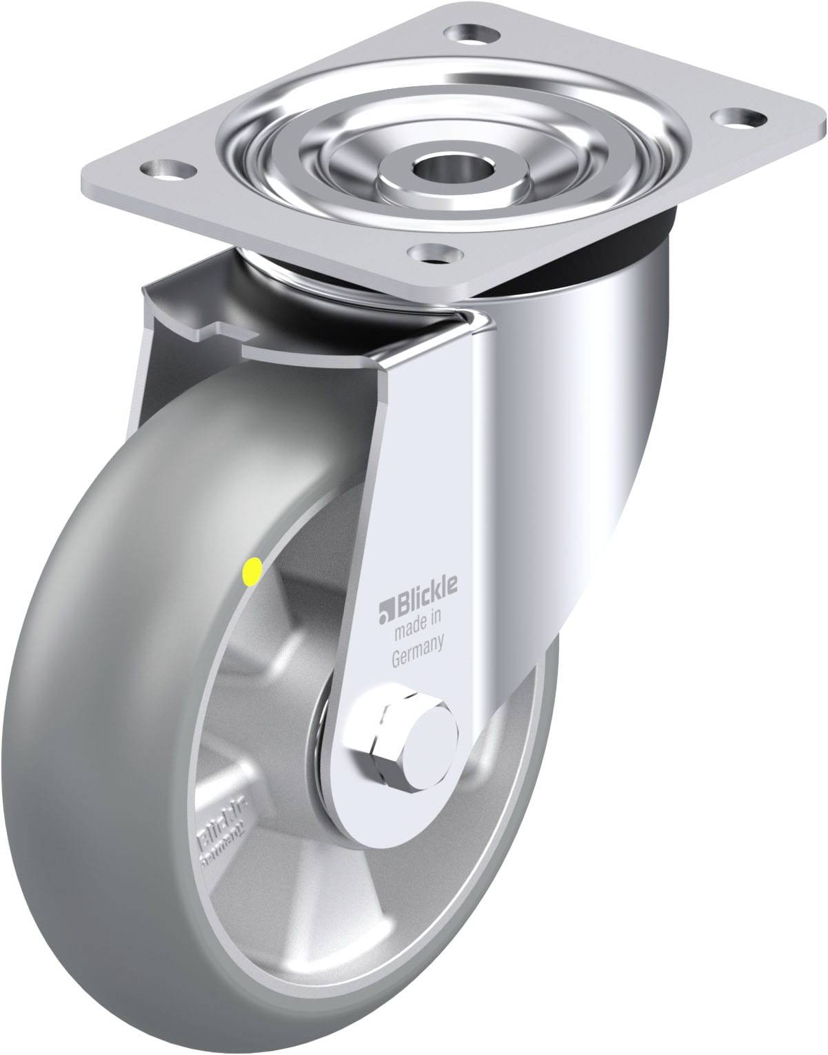 Blickle 856149 L-ALTH 160K-AS-CO Stahlblech-Lenkrolle Rad-Durchmesser: 160mm Tragfähigkeit (max.): 400kg 1St.