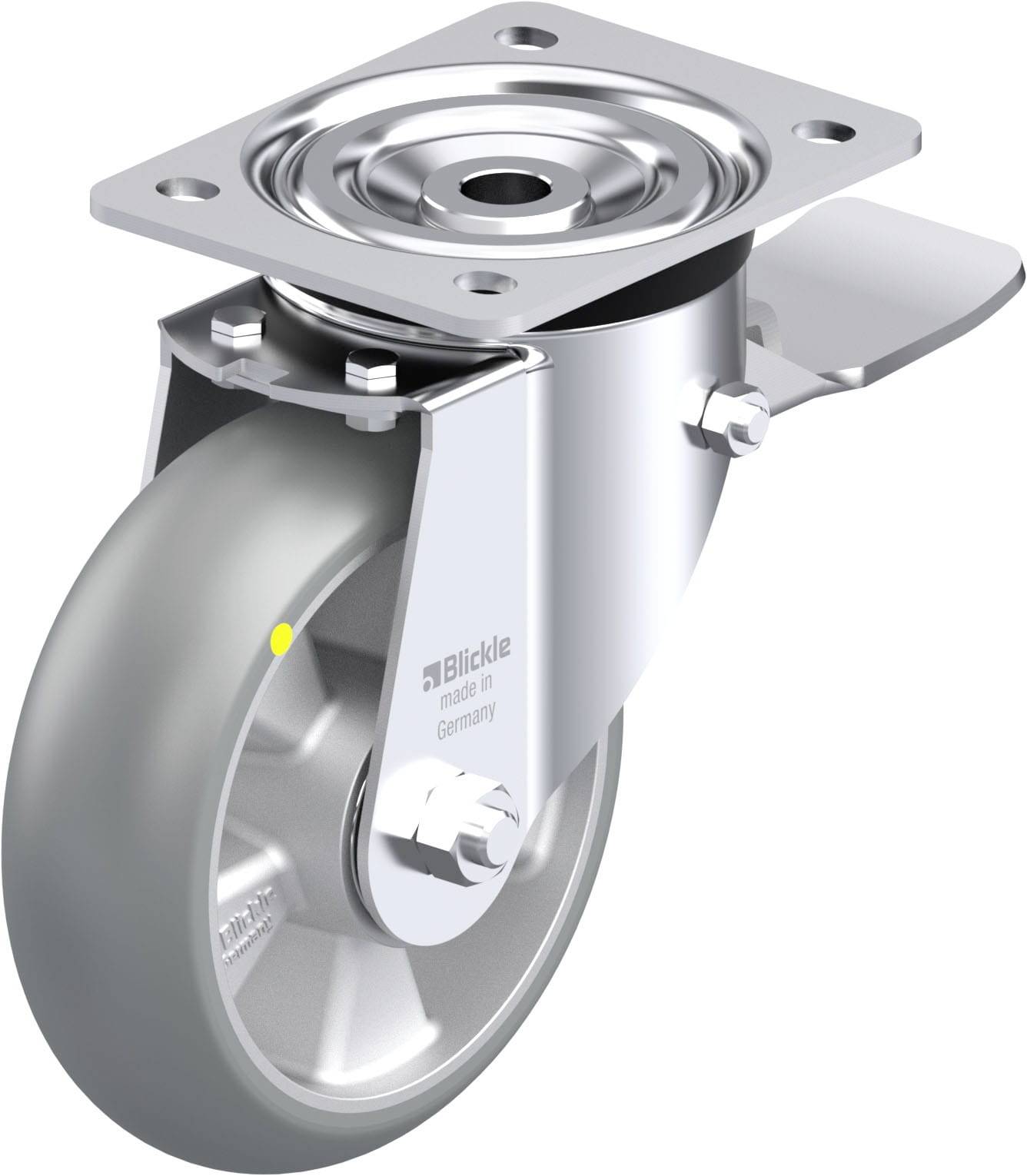 Blickle 856651 L-ALTH 160K-ST-AS-CO Stahlblech-Lenkrolle Rad-Durchmesser: 160mm Tragfähigkeit (max.): 400kg 1St.