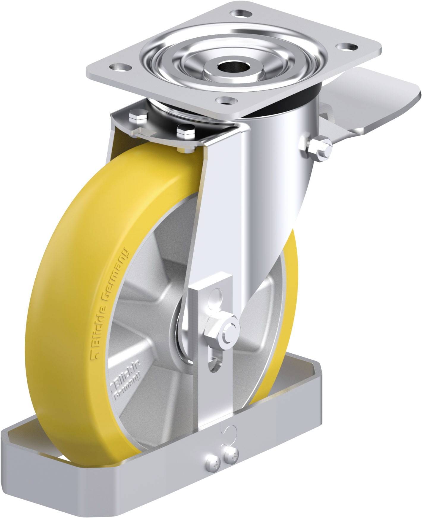 Blickle 879076 L-ALTH 200K-ST-CO-FS Stahlblech-Lenkrolle Rad-Durchmesser: 200mm Tragfähigkeit (max.): 400kg 1St.