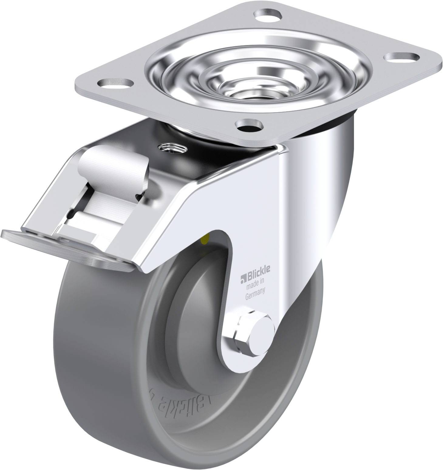 Blickle 867806 LE-PO 100KA-FI-ELS Stahlblech-Lenkrolle Rad-Durchmesser: 100mm Tragfähigkeit (max.): 150kg 1St.