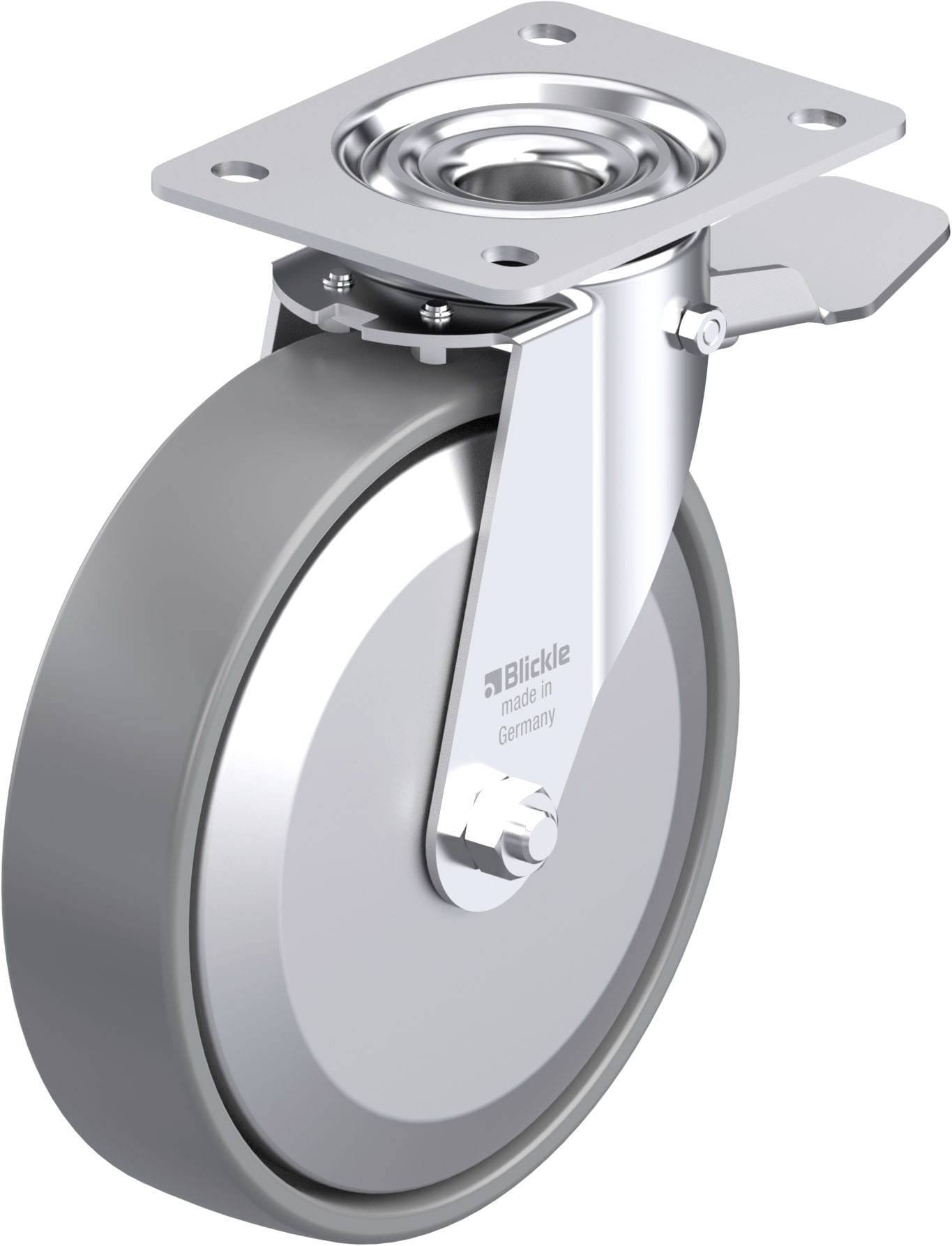 Blickle 946641 LE-PO 200G-ST-ELS-FA Stahlblech-Lenkrolle Rad-Durchmesser: 200mm Tragfähigkeit (max.): 300kg 1St.