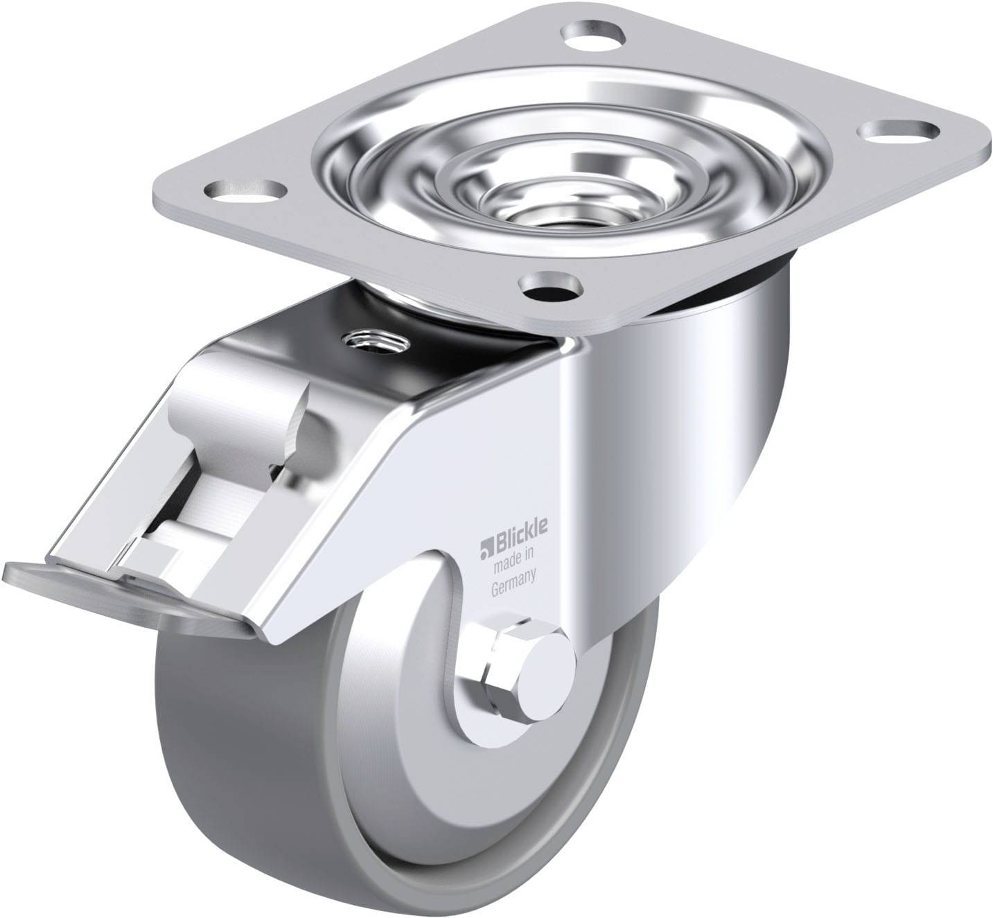 Blickle 946643 LE-PO 80G-FI-ELS-FA Stahlblech-Lenkrolle Rad-Durchmesser: 80mm Tragfähigkeit (max.): 150kg 1St.