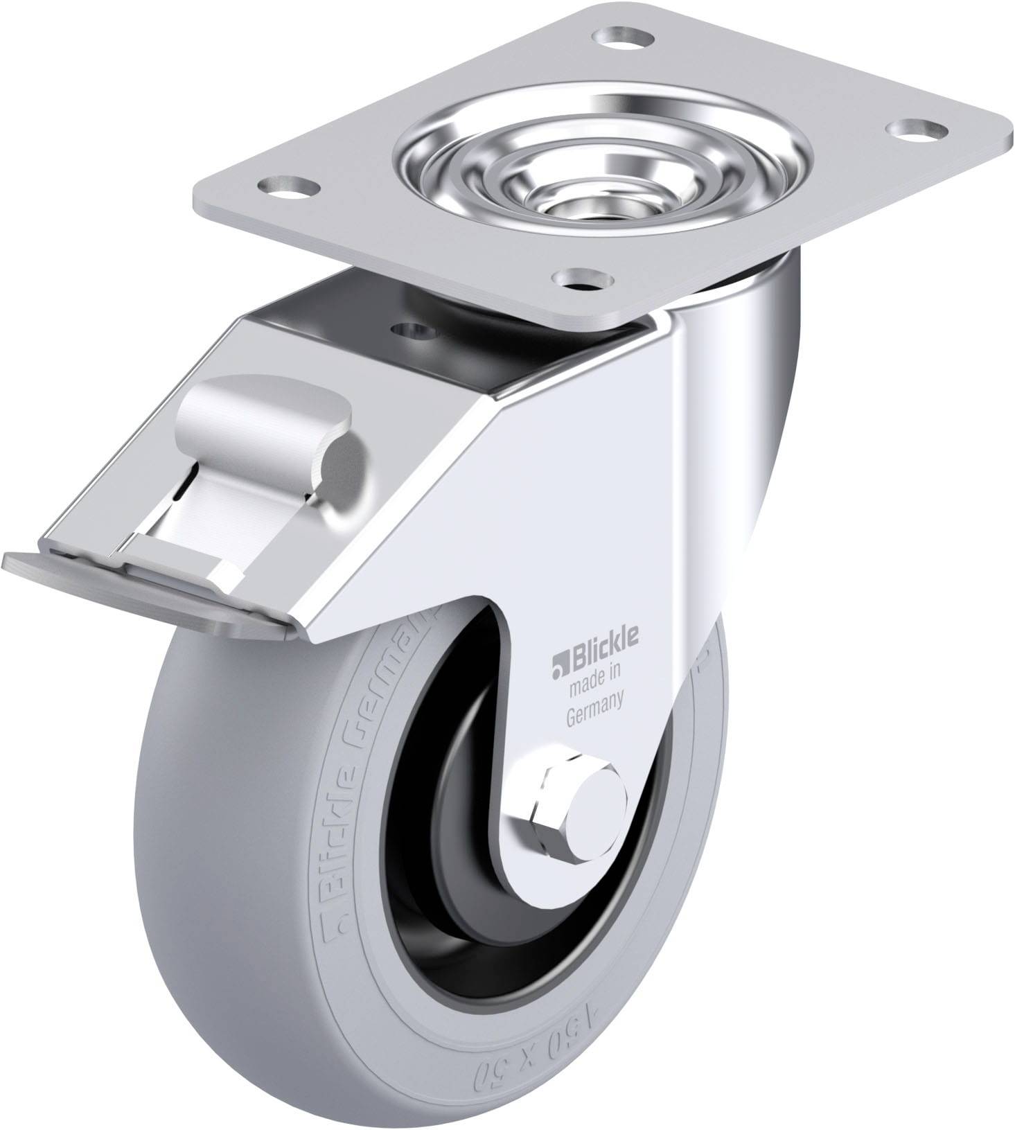 Blickle 936135 LE-POES 150KA-FI-SG Stahlblech-Lenkrolle Rad-Durchmesser: 150mm Tragfähigkeit (max.): 280kg 1St.