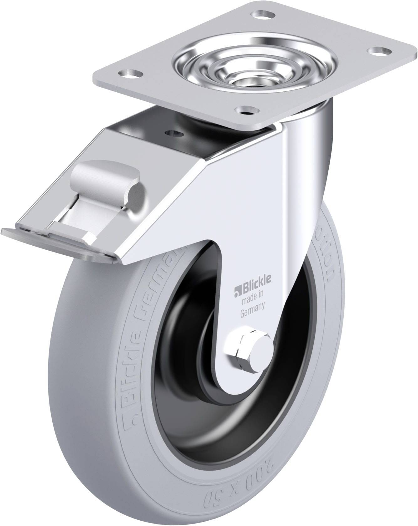 Blickle 936143 LE-POES 200KA-FI-SG Stahlblech-Lenkrolle Rad-Durchmesser: 200mm Tragfähigkeit (max.): 300kg 1St.