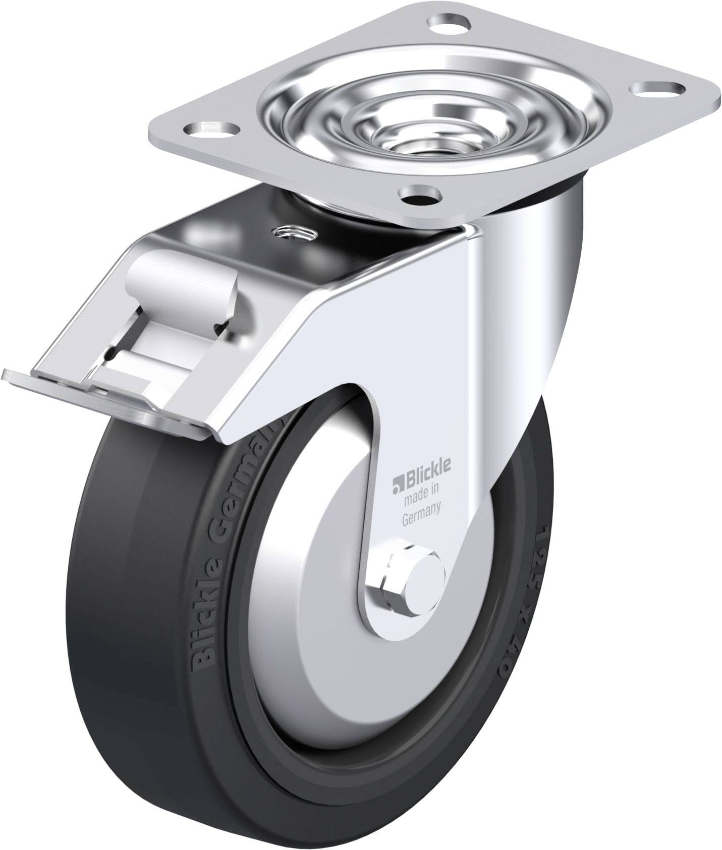 Blickle 749600 LE-POEV 125KAD-FI-FA Stahlblech-Lenkrolle Rad-Durchmesser: 125mm Tragfähigkeit (max.): 150kg 1St.