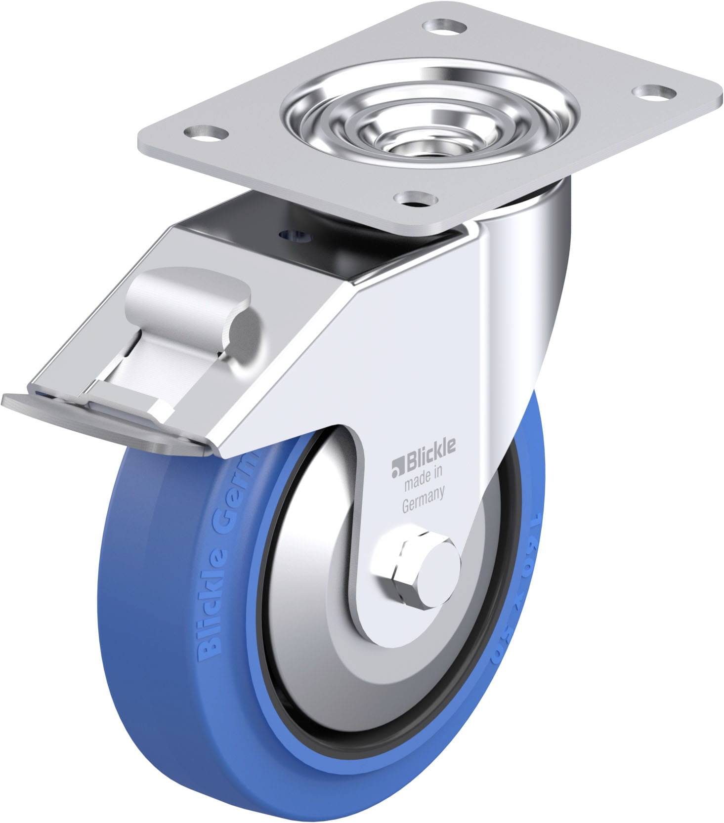 Blickle 850157 LE-POEV 160XR-FI-SB-FA Stahlblech-Lenkrolle Rad-Durchmesser: 160mm Tragfähigkeit (max.): 300kg 1St.