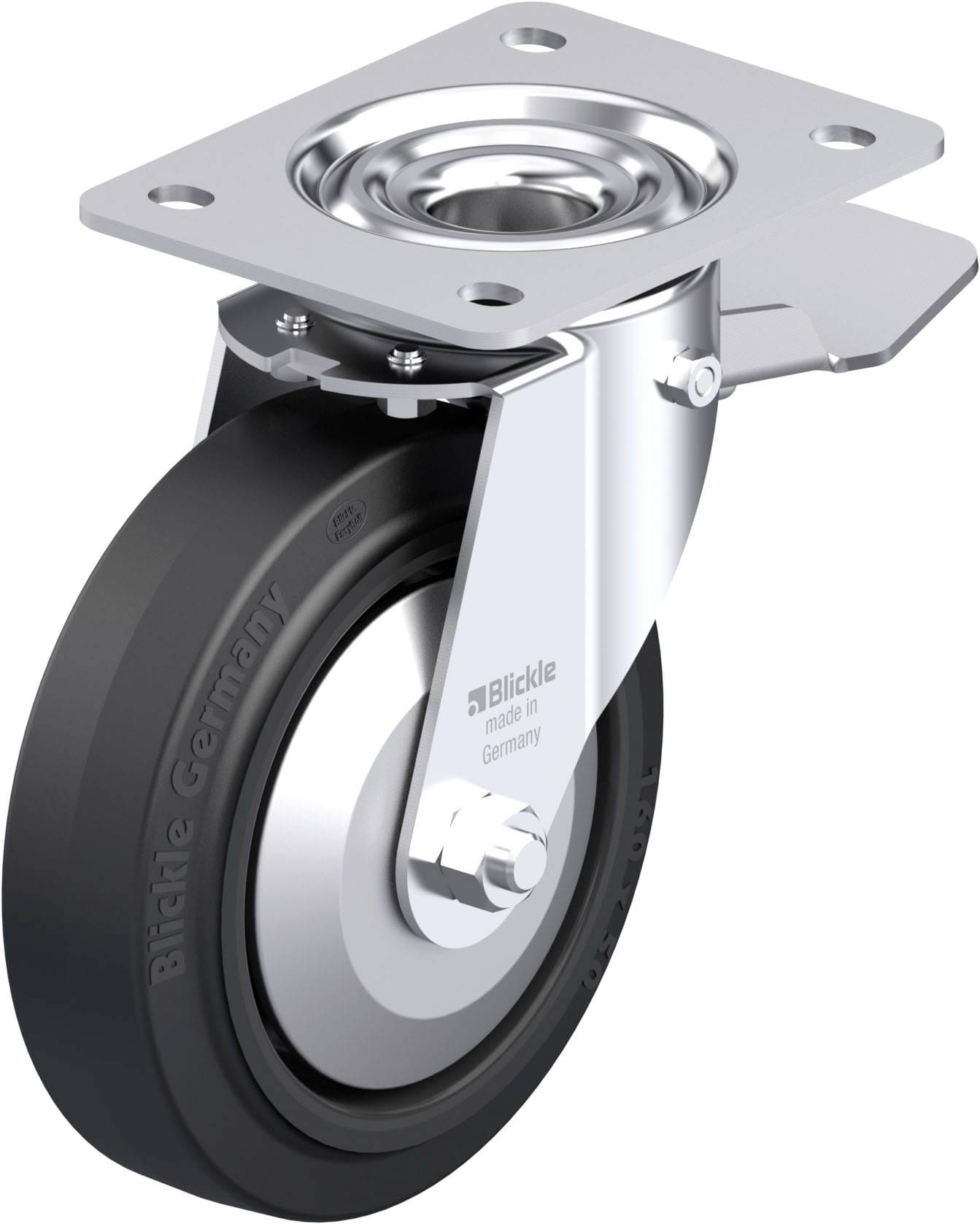 Blickle 850165 LE-POEV 160XR-ST-FA Stahlblech-Lenkrolle Rad-Durchmesser: 160mm Tragfähigkeit (max.): 300kg 1St.