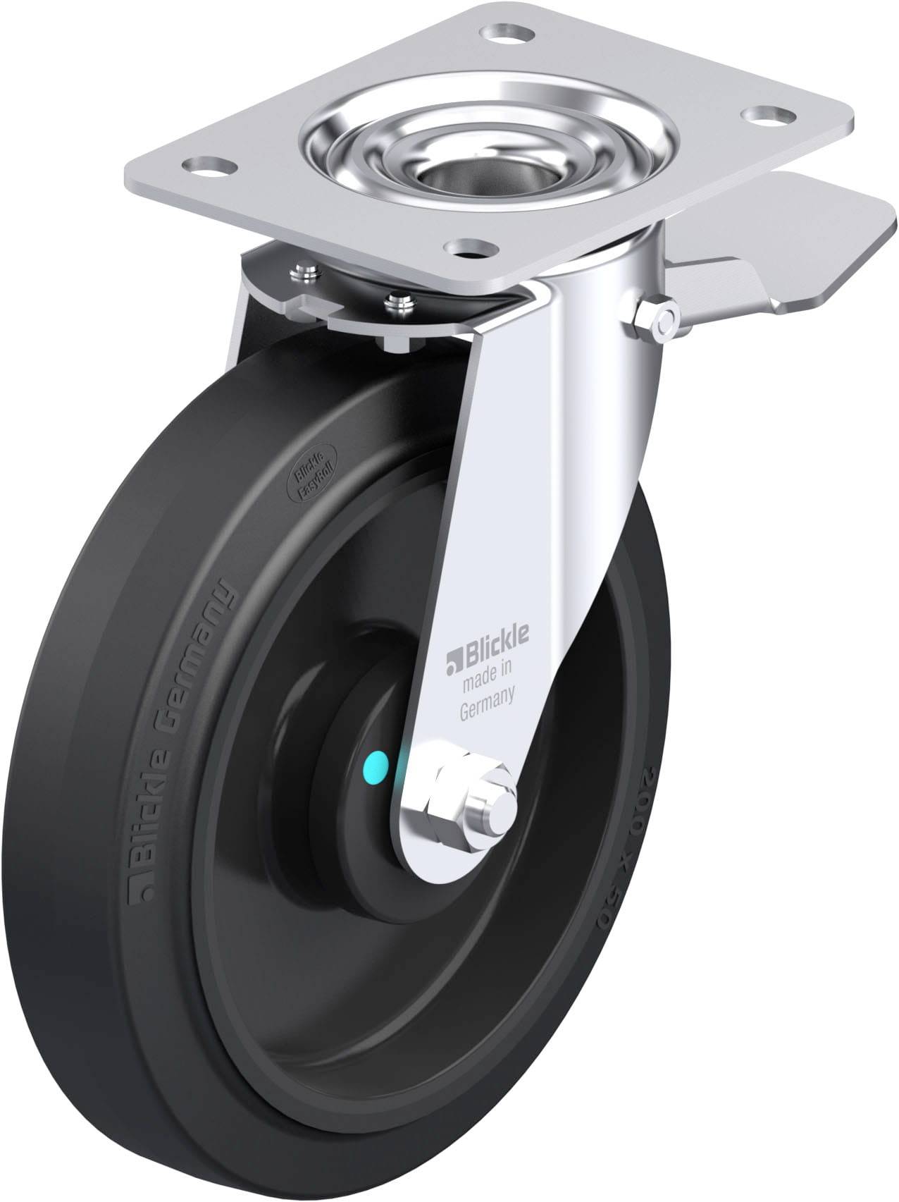 Blickle 749652 LE-POEV 200KAD-ST Stahlblech-Lenkrolle Rad-Durchmesser: 200mm Tragfähigkeit (max.): 300kg 1St.