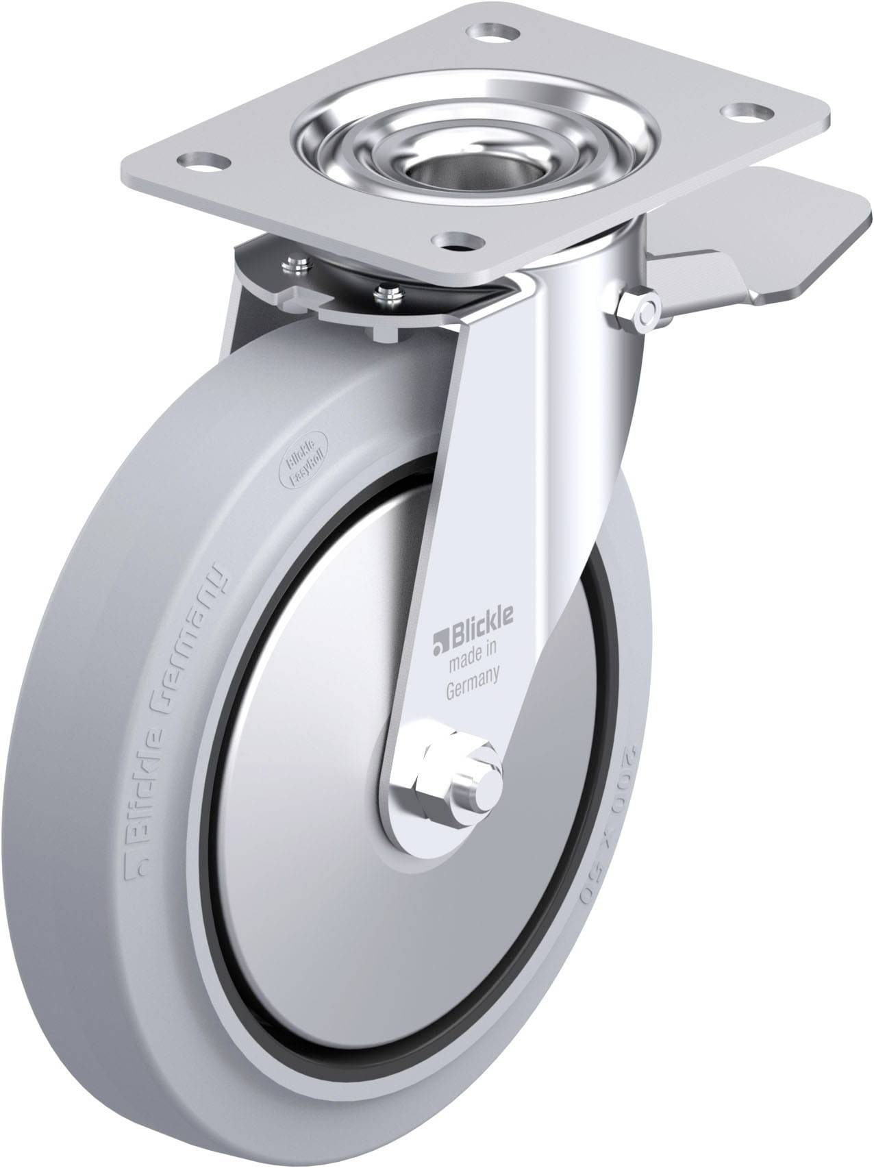 Blickle 749638 LE-POEV 200KA-ST-SG-FA Stahlblech-Lenkrolle Rad-Durchmesser: 200mm Tragfähigkeit (max.): 300kg 1St.