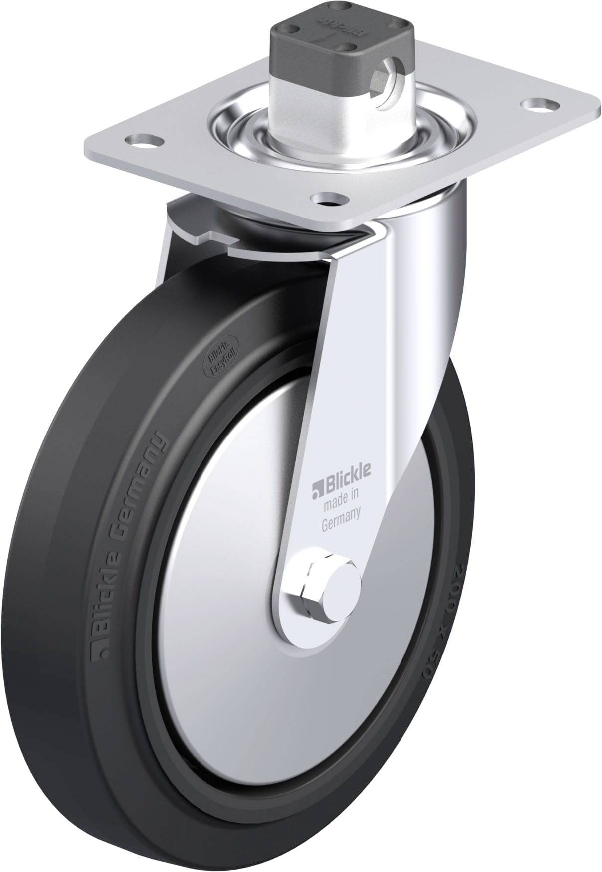 Blickle 850341 LE-POEV 200XKA-CS11-FA Stahlblech-Lenkrolle Rad-Durchmesser: 200mm Tragfähigkeit (max.): 300kg 1St.
