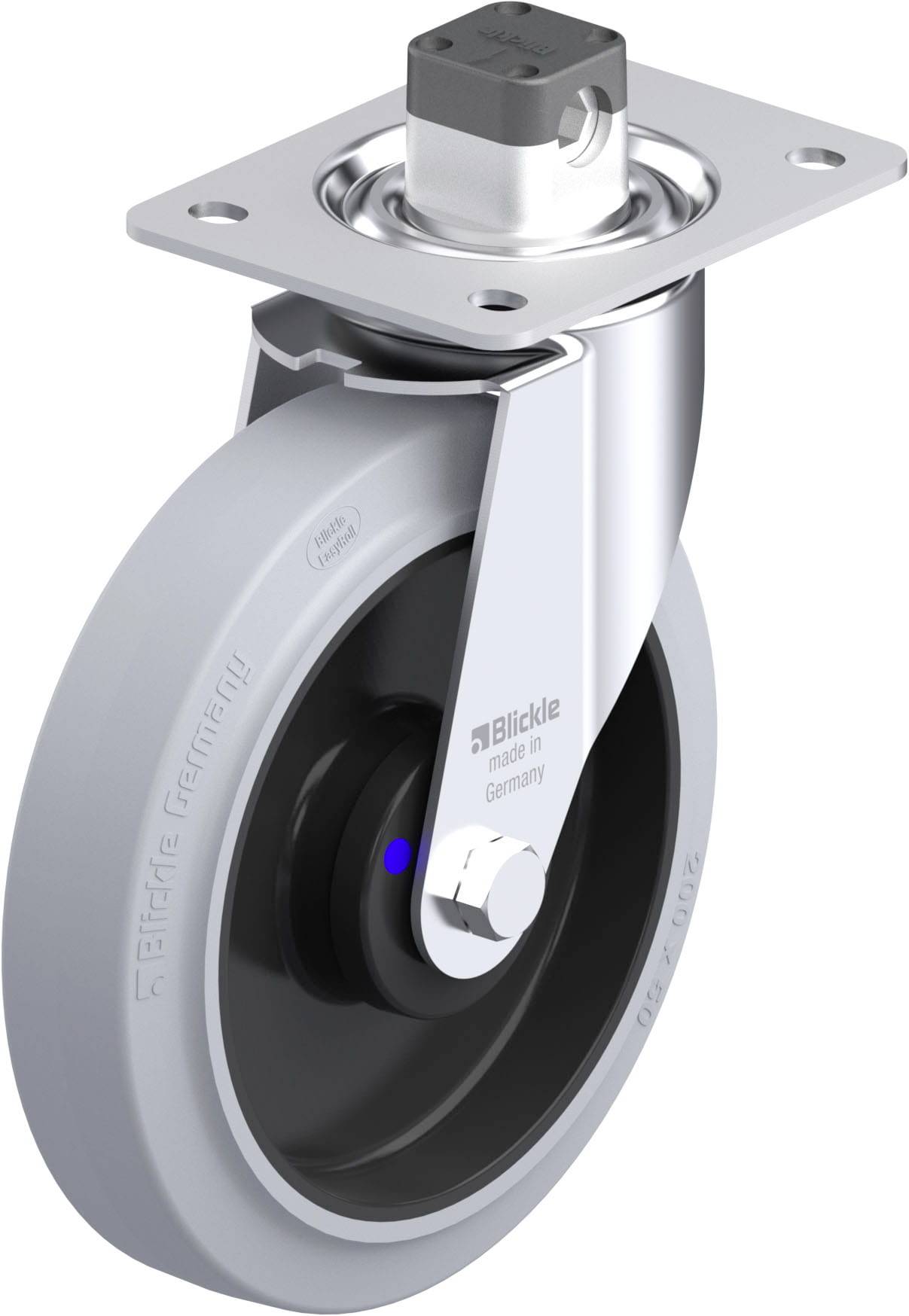 Blickle 850339 LE-POEV 200XKA-CS11-SG Stahlblech-Lenkrolle Rad-Durchmesser: 200mm Tragfähigkeit (max.): 300kg 1St.