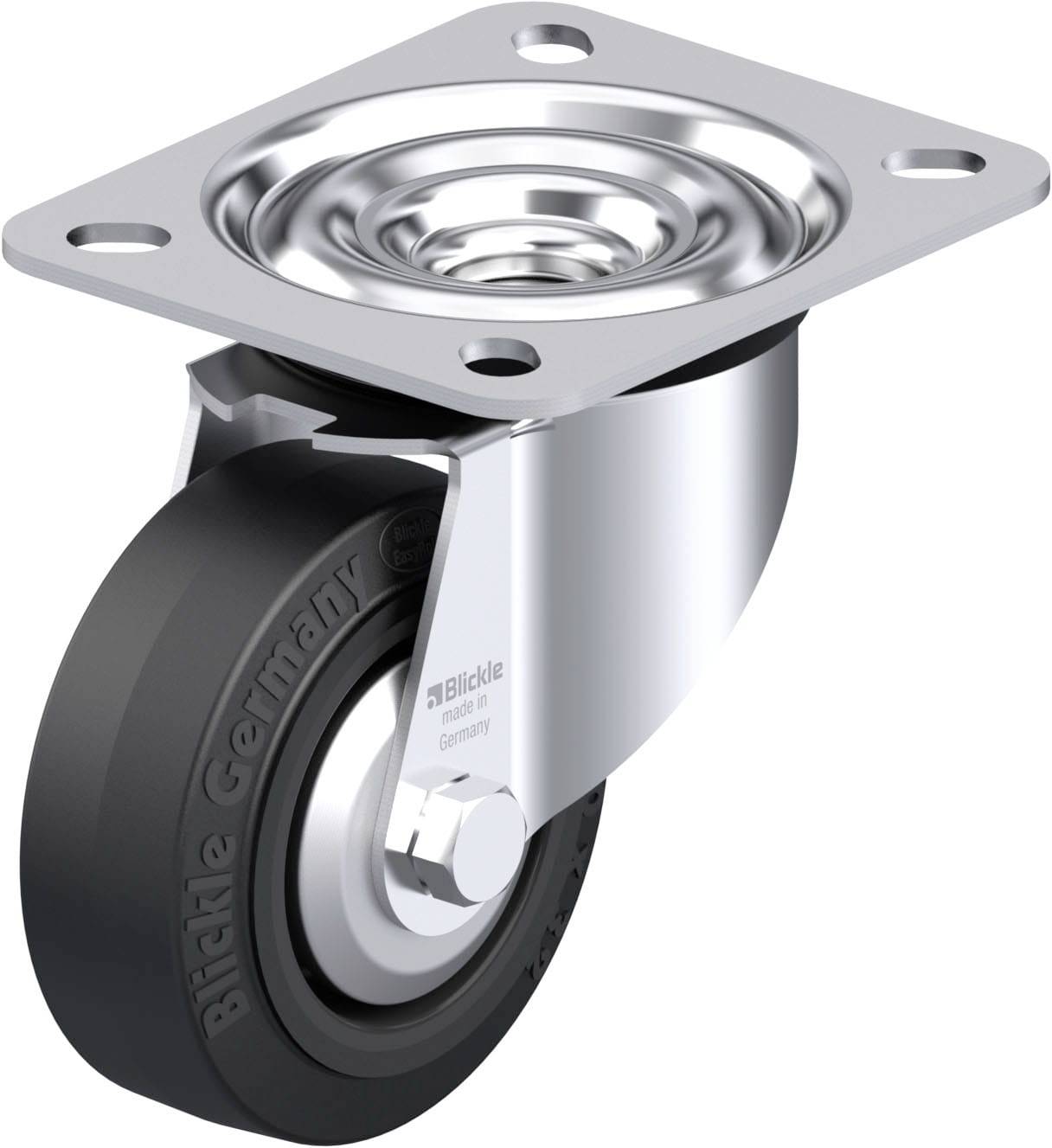 Blickle 850063 LE-POEV 80G-FA Stahlblech-Lenkrolle Rad-Durchmesser: 80mm Tragfähigkeit (max.): 140kg 1St.