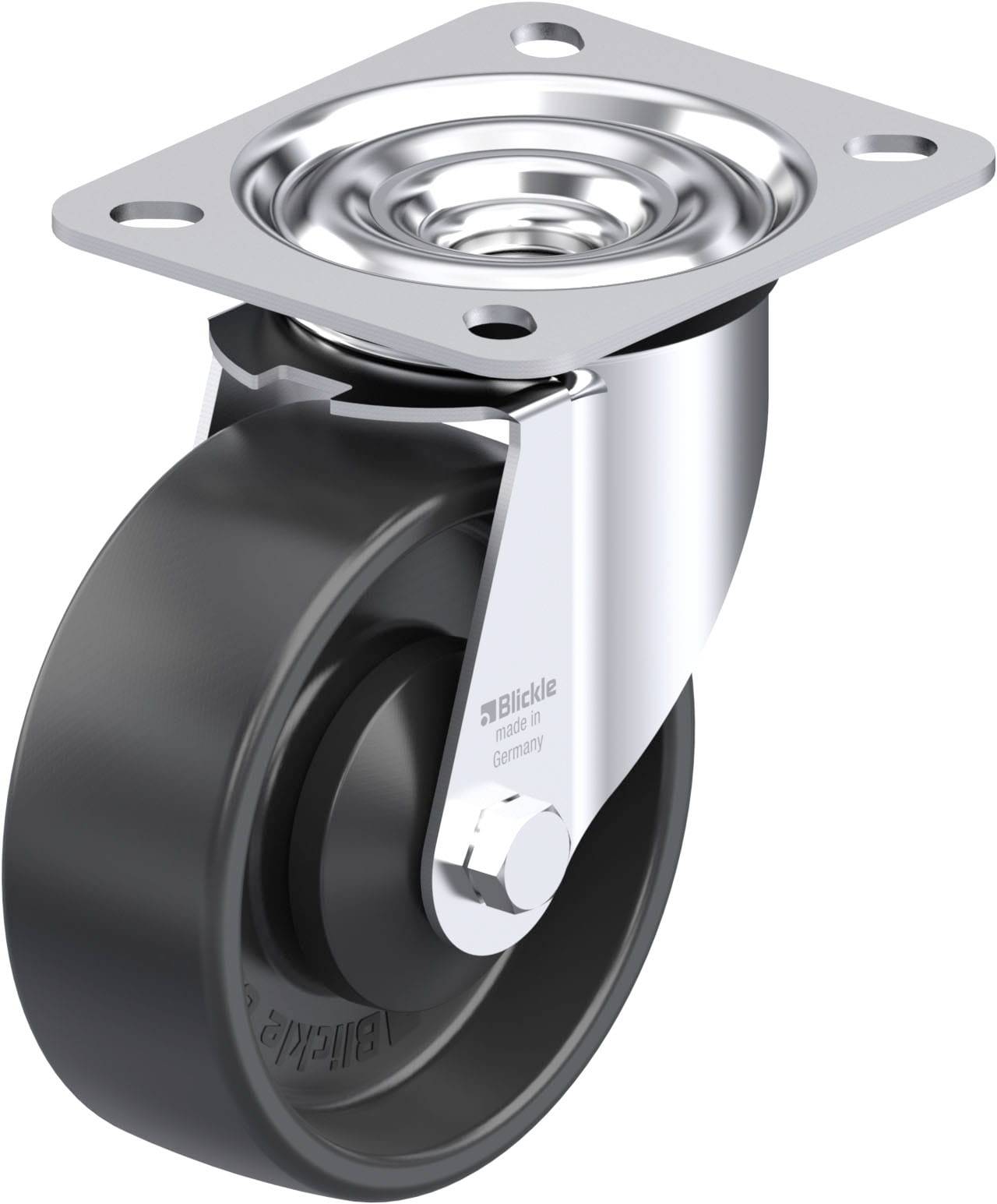 Blickle 953132 LE-PP 100KA Stahlblech-Lenkrolle Rad-Durchmesser: 100mm Tragfähigkeit (max.): 150kg 1St.