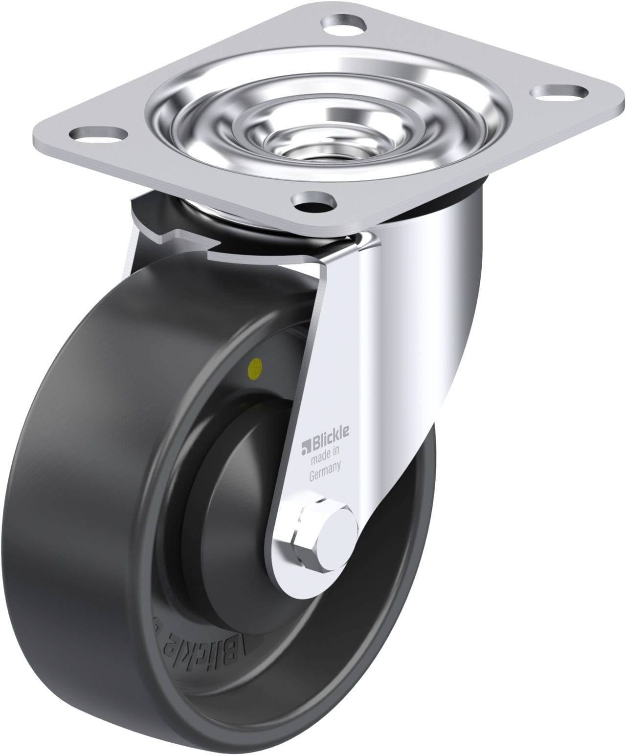 Blickle 953152 LE-PP 100KA-EL Stahlblech-Lenkrolle Rad-Durchmesser: 100mm Tragfähigkeit (max.): 150kg 1St.