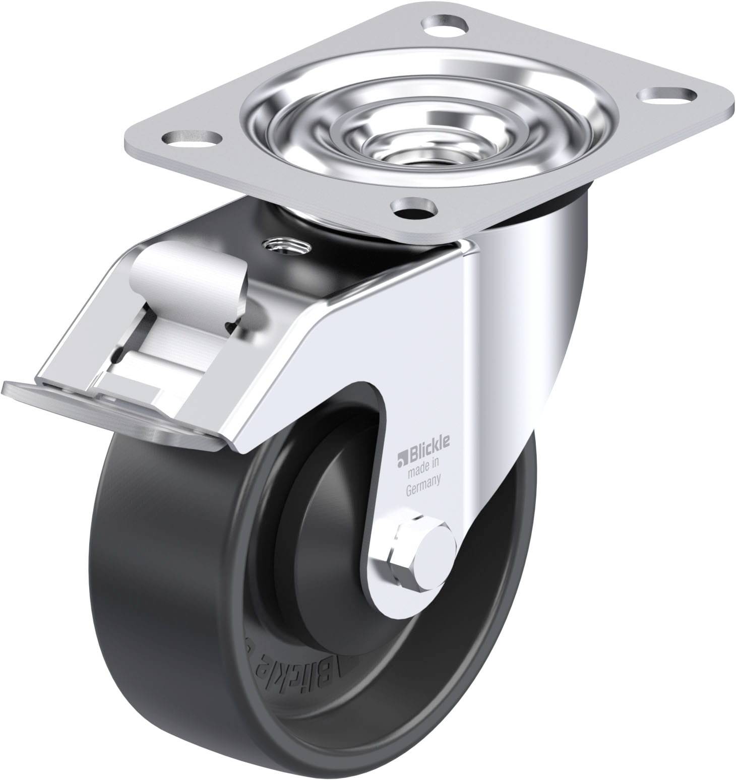 Blickle 953133 LE-PP 100KA-FI Stahlblech-Lenkrolle Rad-Durchmesser: 100mm Tragfähigkeit (max.): 150kg 1St.