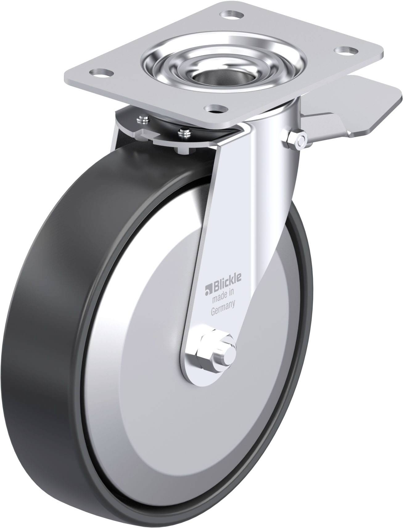 Blickle 749666 LE-PP 200G-ST-FA Stahlblech-Lenkrolle Rad-Durchmesser: 200mm Tragfähigkeit (max.): 300kg 1St.