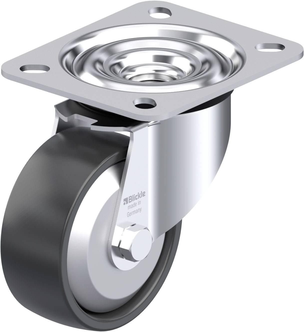 Blickle 658609 LE-PP 80R-FA Stahlblech-Lenkrolle Rad-Durchmesser: 80mm Tragfähigkeit (max.): 120kg 1St.