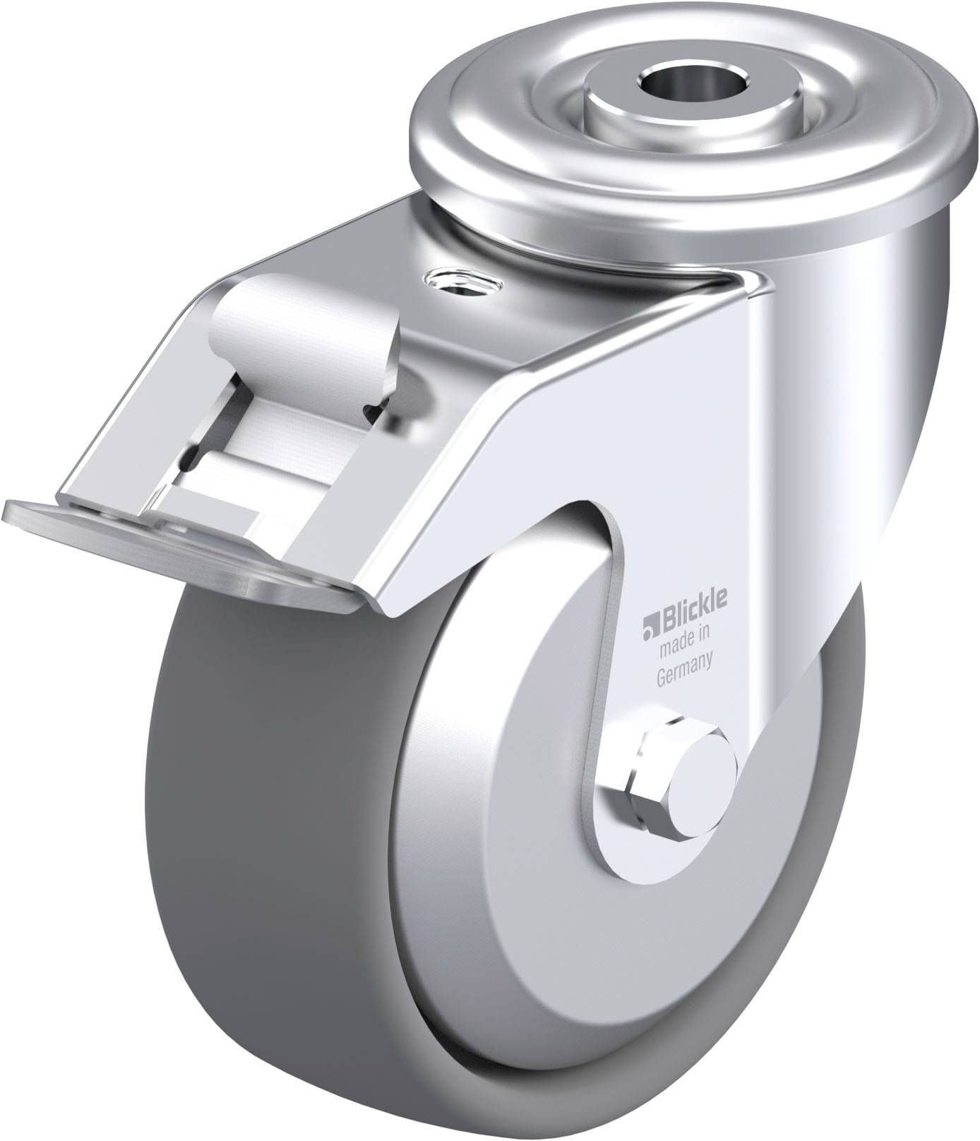 Blickle 946647 LER-PO 100G-FI-ELS-FA Stahlblech-Lenkrolle Rad-Durchmesser: 100mm Tragfähigkeit (max.): 150kg 1St.